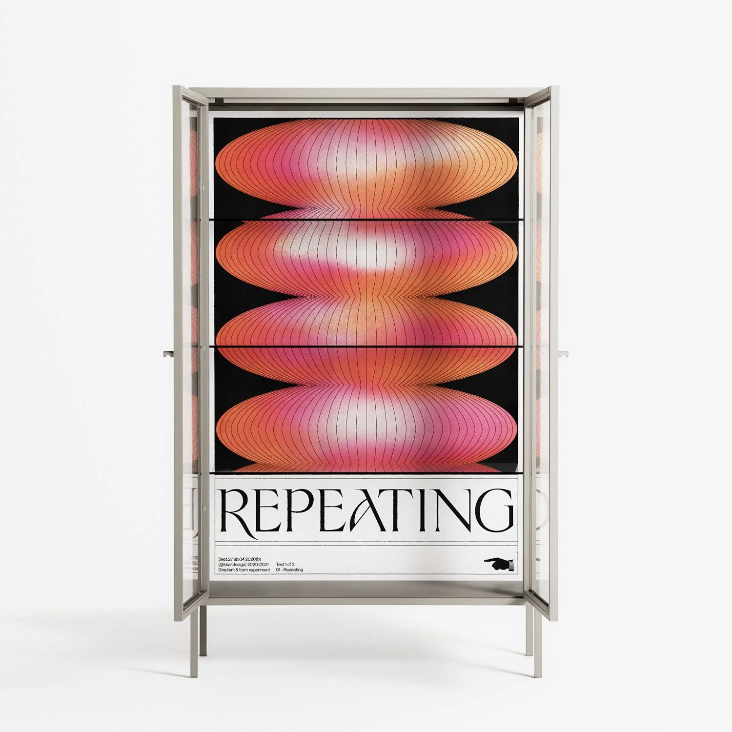 Repeating - Cabinet - Alexander Khabbazi - Pebble - Clear glass - Image 3