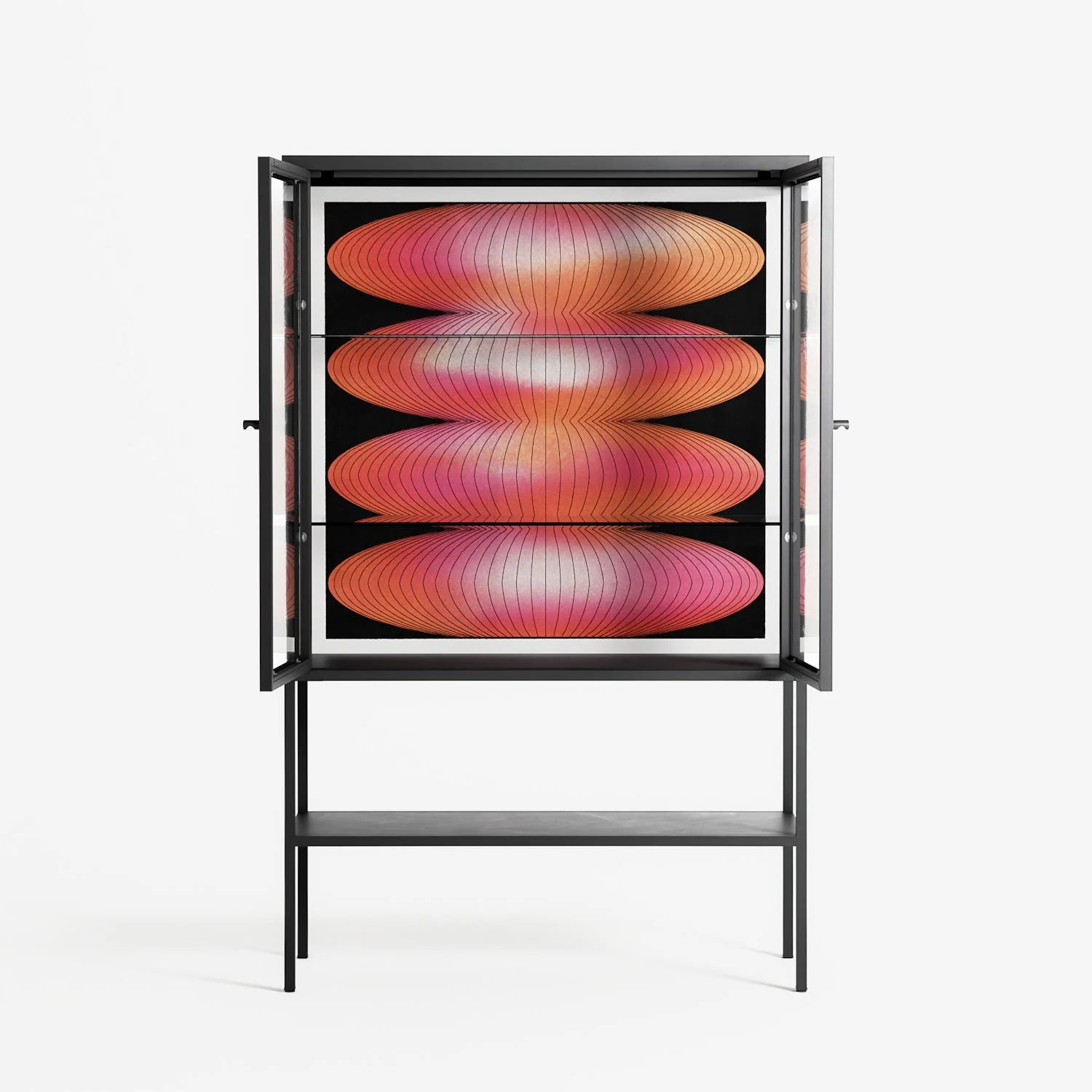 Repeating - Loft Cabinet - Alexander Khabbazi - Antracite - Clear glass - Image 3