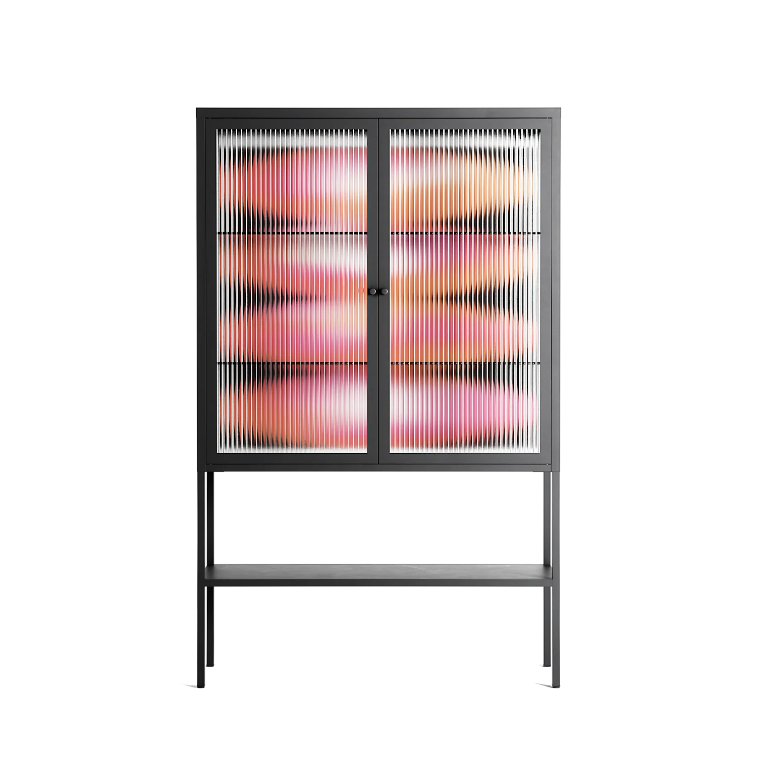 Repeating - Loft Cabinet - Alexander Khabbazi - Antracite - Reeded glass