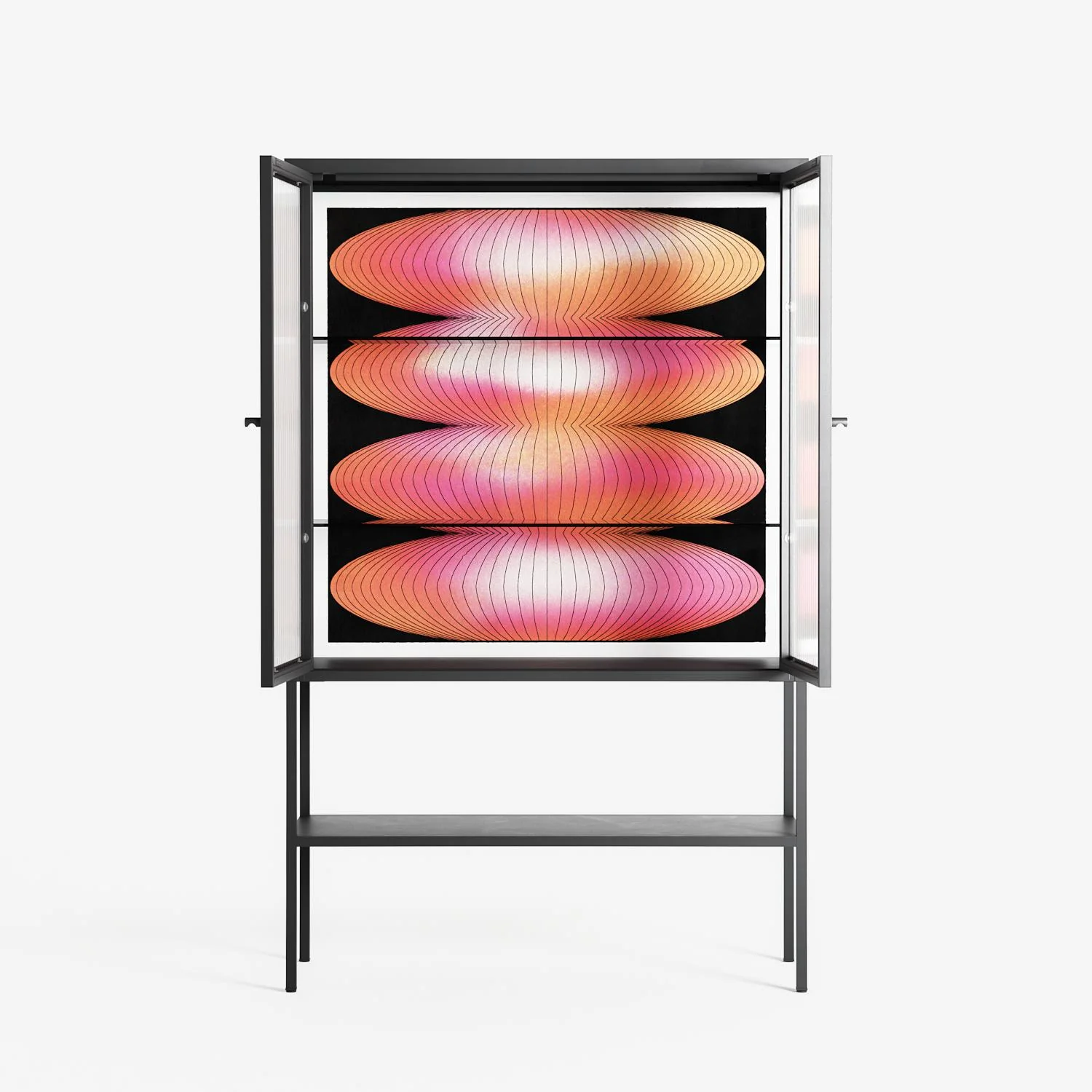 Repeating - Loft Cabinet - Alexander Khabbazi - Antracite - Reeded glass - Image 3