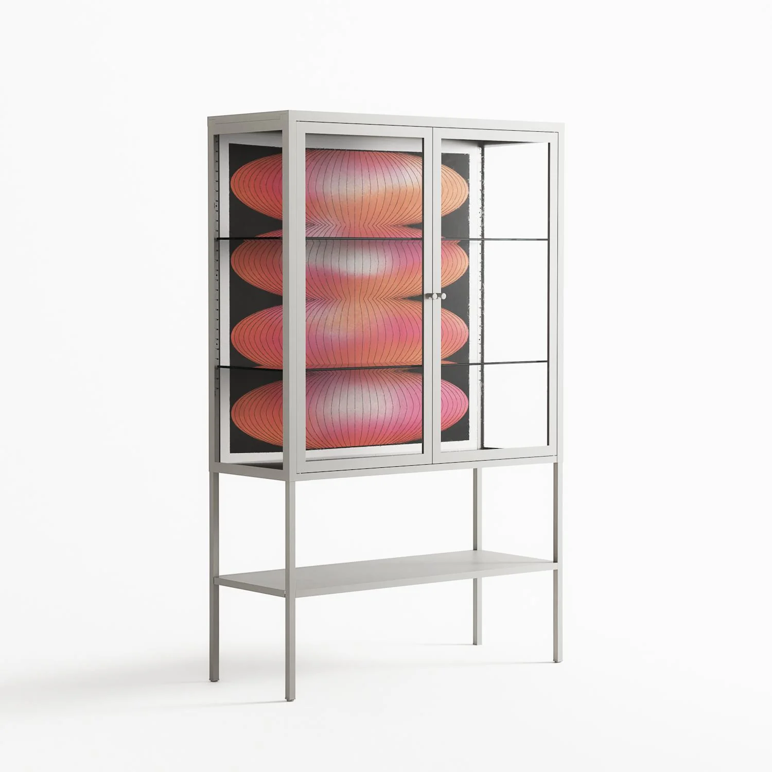 Repeating - Loft Cabinet - Alexander Khabbazi - Chalk - Clear glass - Image 4