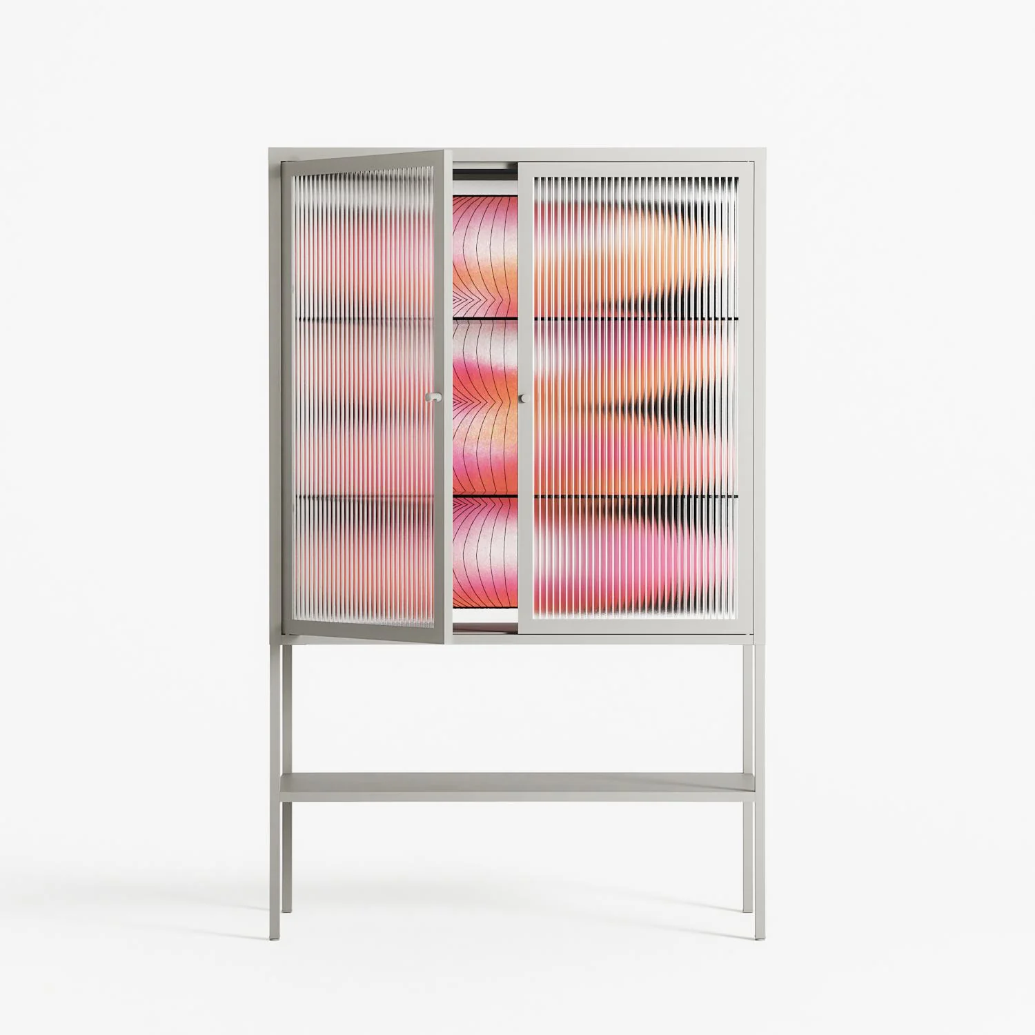 Repeating - Loft Cabinet - Alexander Khabbazi - Chalk - Reeded glass - Image 2