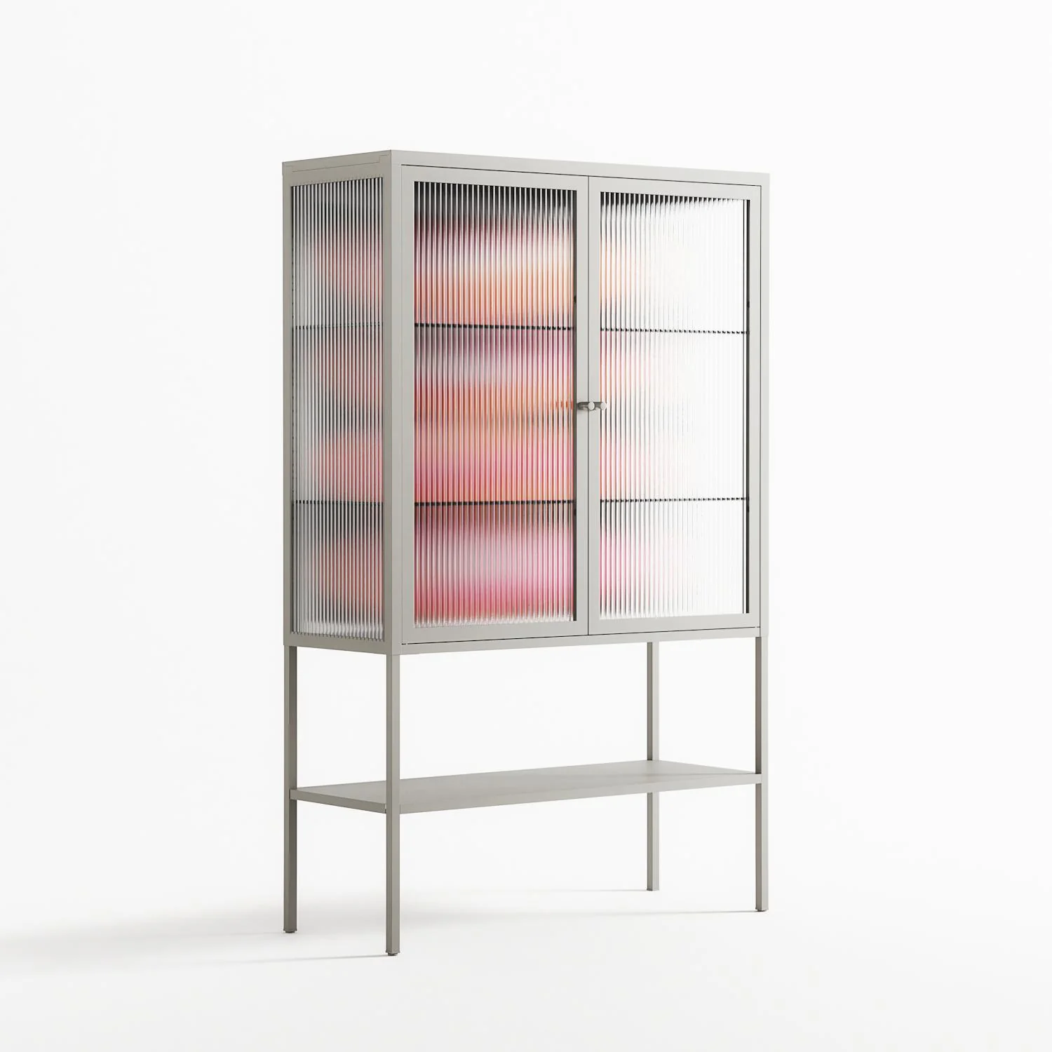 Repeating - Loft Cabinet - Alexander Khabbazi - Chalk - Reeded glass - Image 4