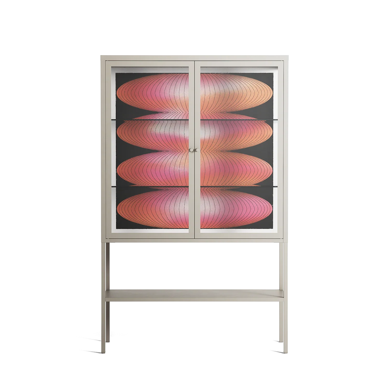 Repeating - Loft Cabinet - Alexander Khabbazi - Pebble - Clear glass