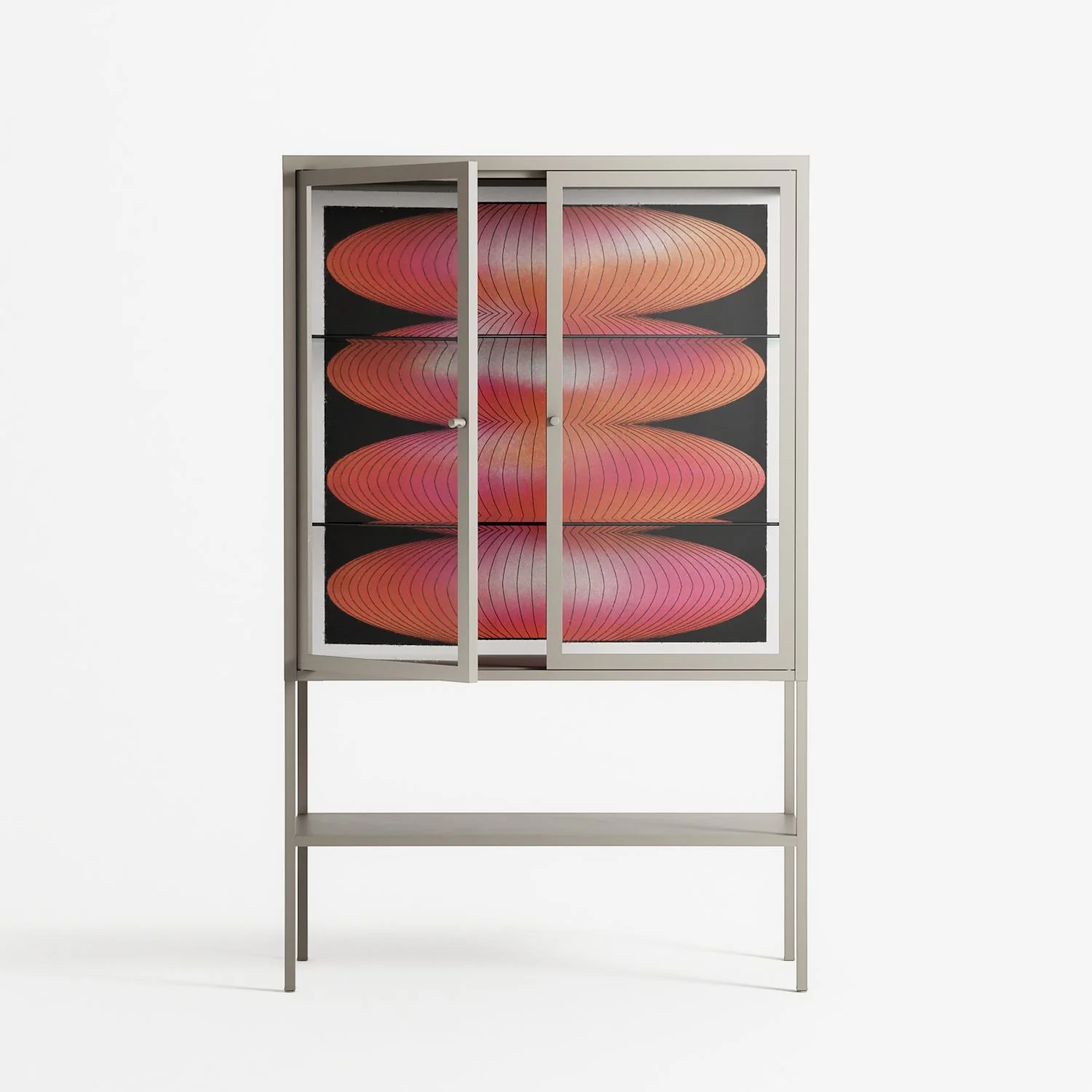 Repeating - Loft Cabinet - Alexander Khabbazi - Pebble - Clear glass - Image 2
