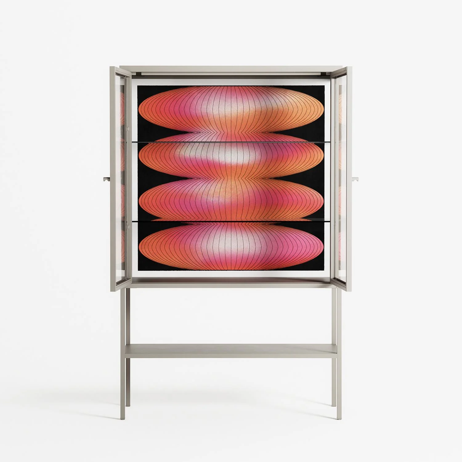 Repeating - Loft Cabinet - Alexander Khabbazi - Pebble - Clear glass - Image 3