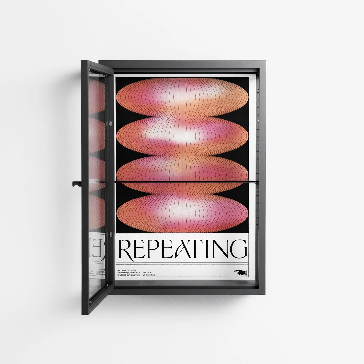 Repeating - Wall Cabinet - Alexander Khabbazi - Antracite - Clear glass - Image 2