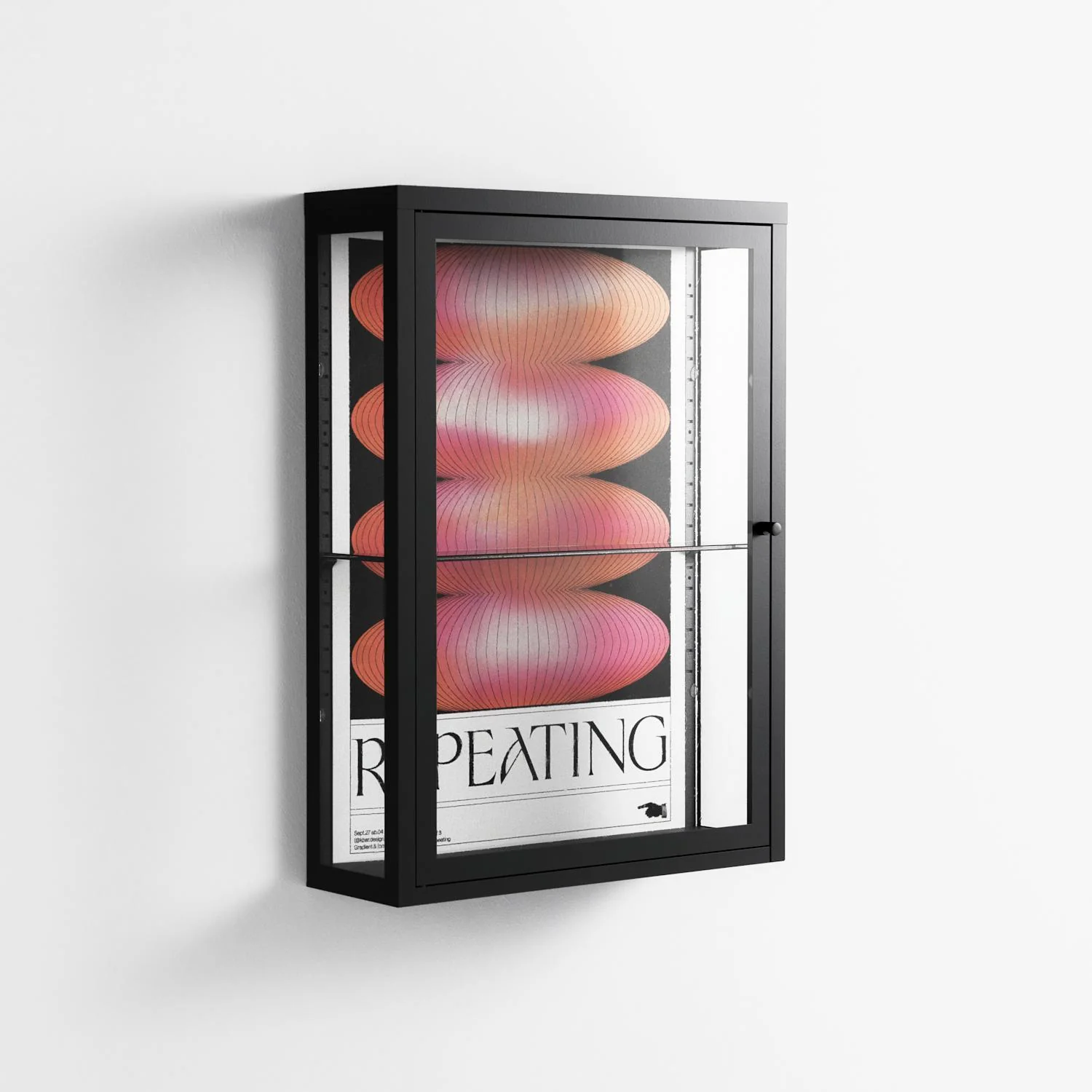 Repeating - Wall Cabinet - Alexander Khabbazi - Antracite - Clear glass - Image 3