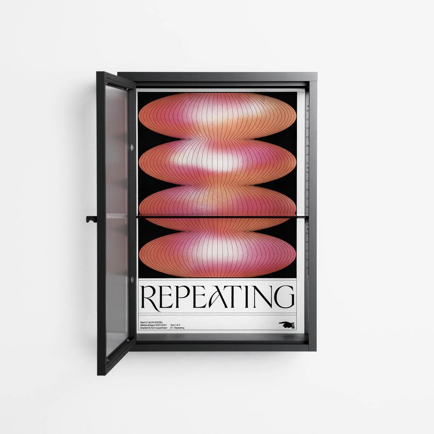 Repeating - Wall Cabinet - Alexander Khabbazi - Antracite - Reeded glass - Image 2