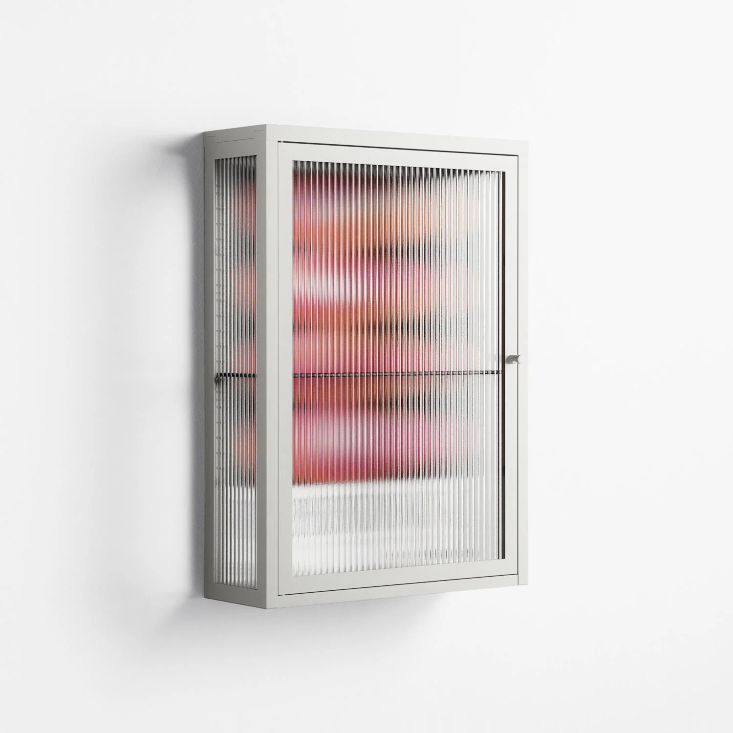 Repeating - Wall Cabinet - Alexander Khabbazi - Chalk - Reeded glass - Image 3