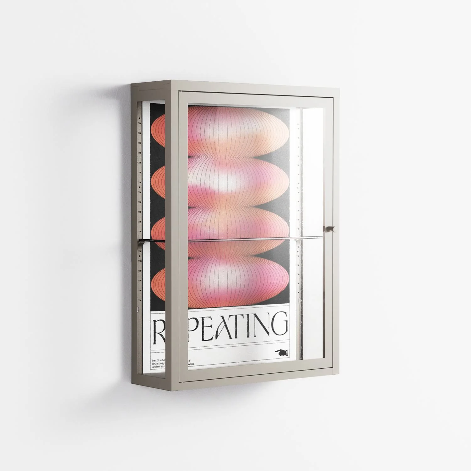Repeating - Wall Cabinet - Alexander Khabbazi - Pebble - Clear glass - Image 3