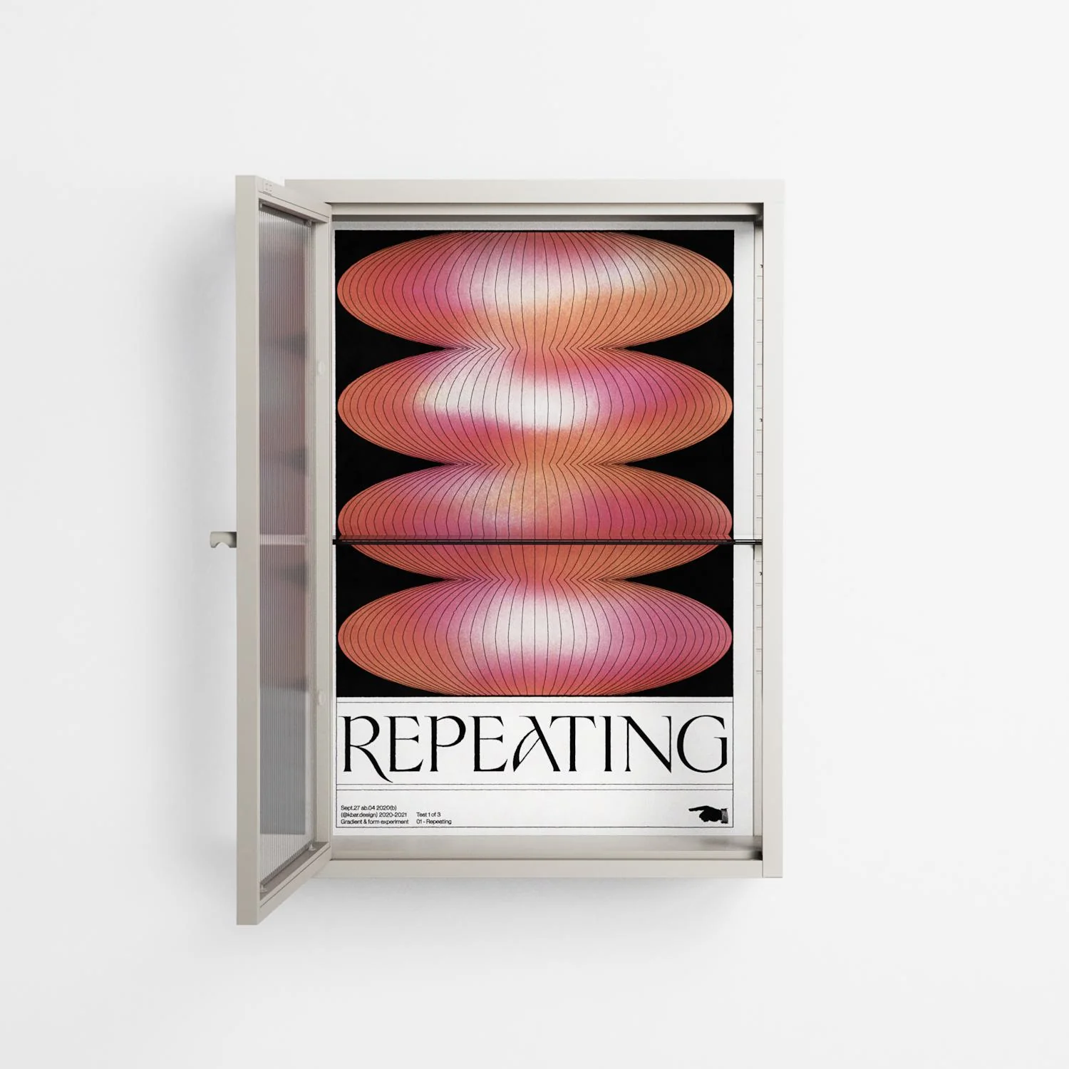Repeating - Wall Cabinet - Alexander Khabbazi - Pebble - Reeded glass - Image 2