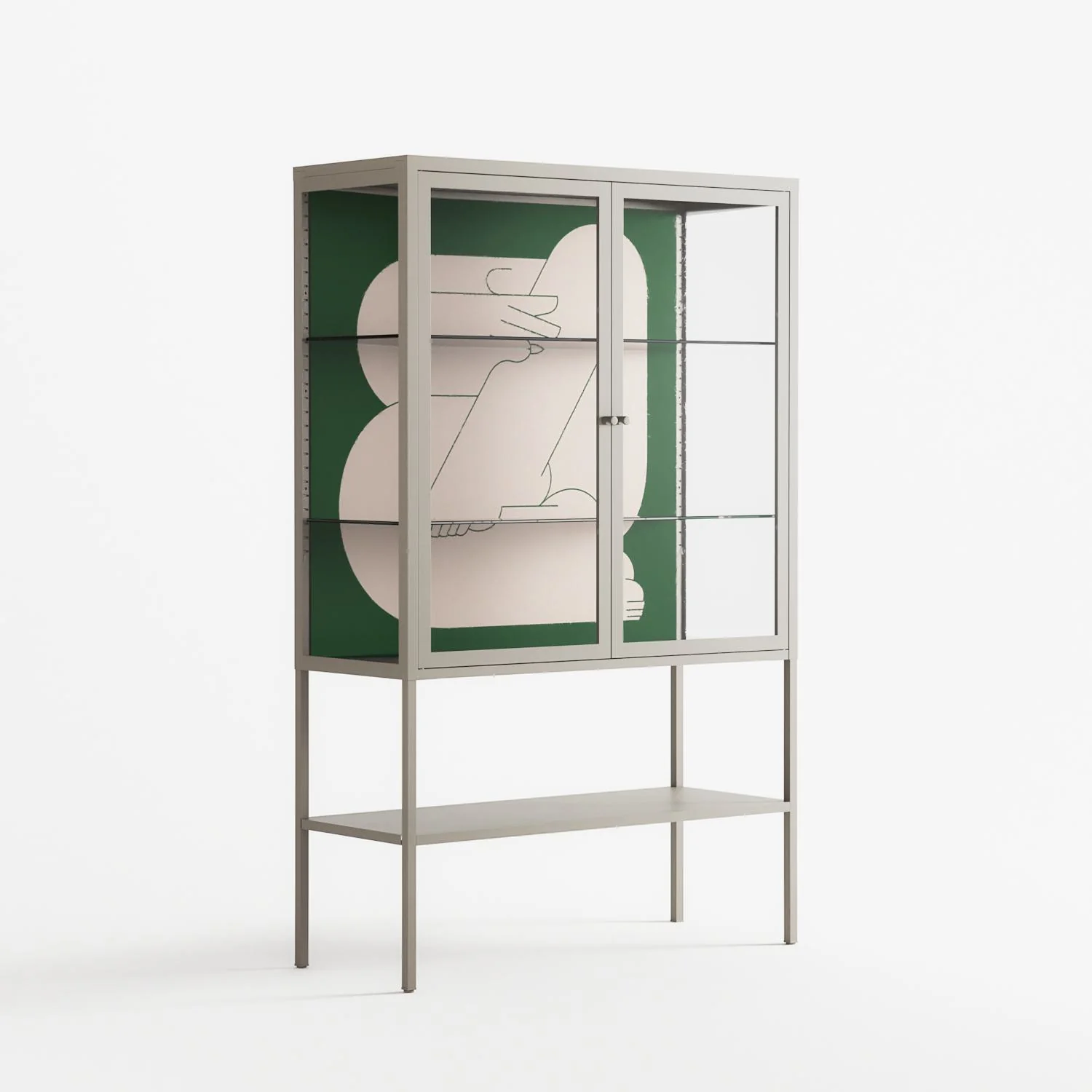 Rest 1 - Loft Cabinet - Andrea Devia-Nuño - Pebble - Clear glass - Image 4