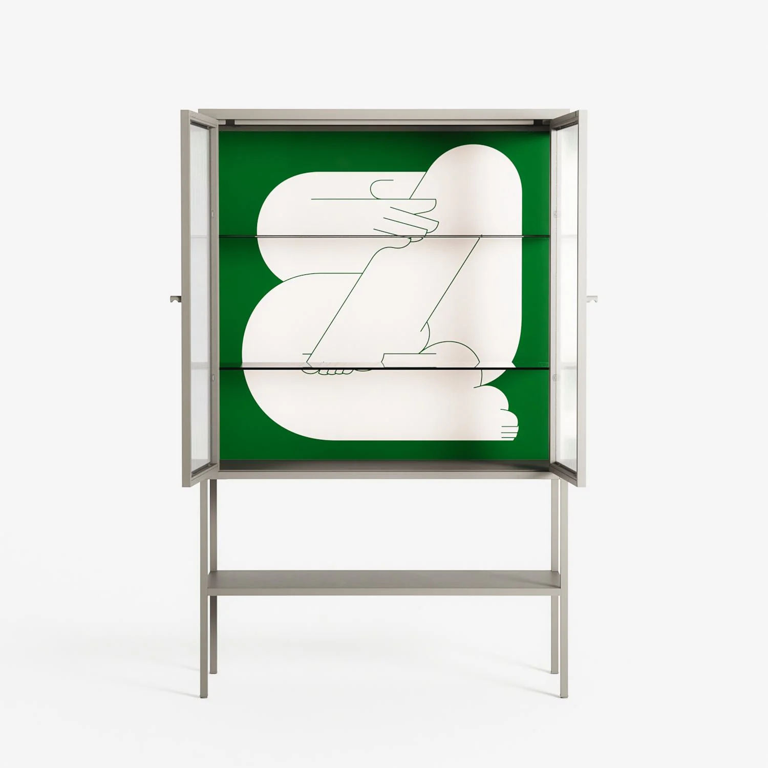 Rest 1 - Loft Cabinet - Andrea Devia-Nuño - Pebble - Reeded glass - Image 3
