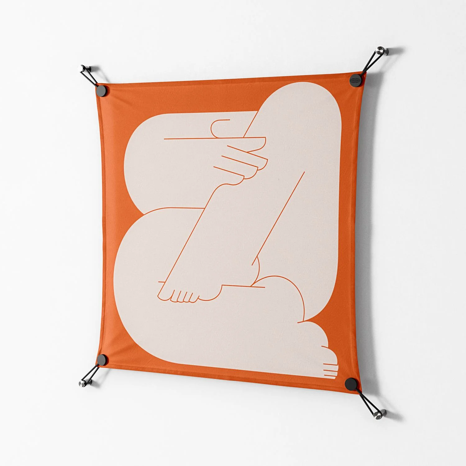 Rest 2 - Work On Wall - Andrea Devia-Nuño - Black - 70 x 70 cm - Image 2
