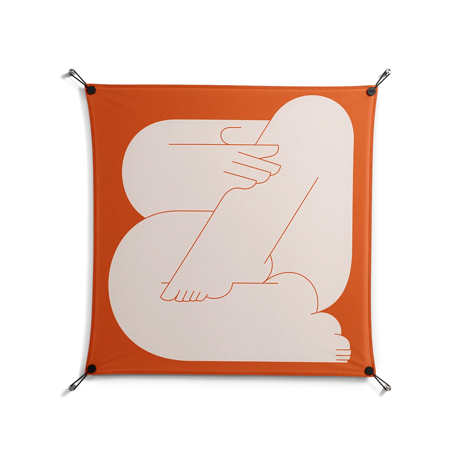 Rest 2 - Work On Wall - Andrea Devia-Nuño - Black - 90 x 90 cm
