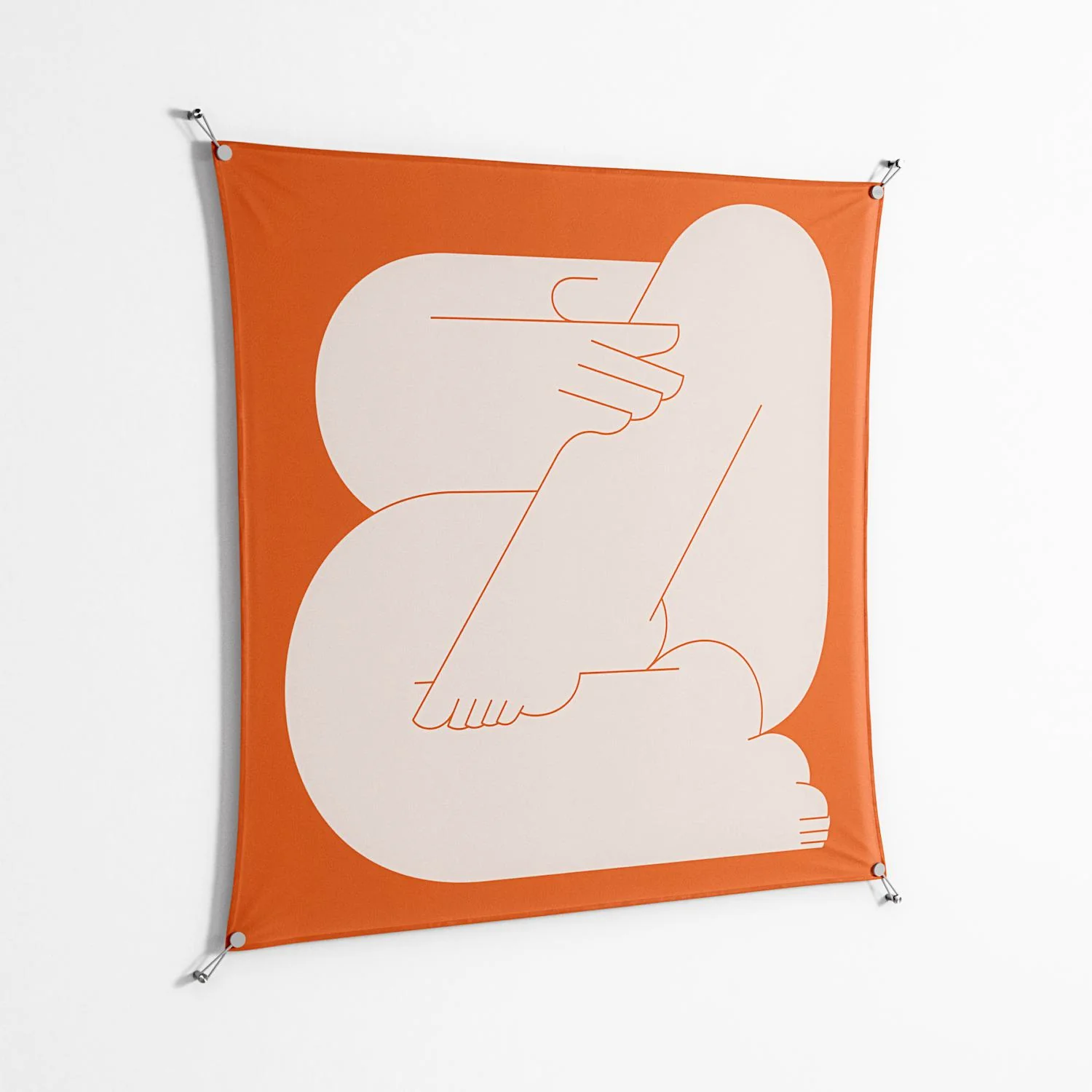 Rest 2 - Work On Wall - Andrea Devia-Nuño - Silver - 140 x 140 cm - Image 2