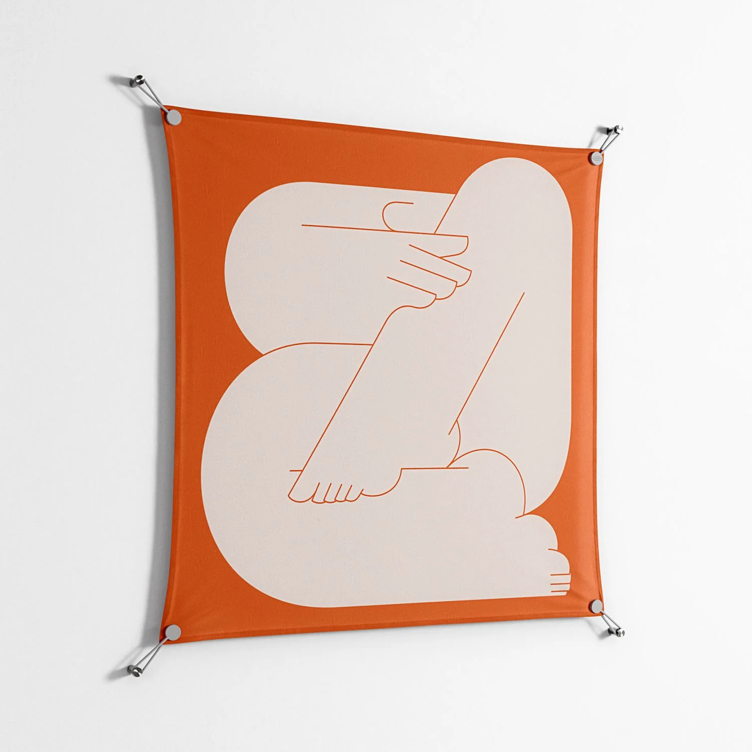 Rest 2 - Work On Wall - Andrea Devia-Nuño - Silver - 90 x 90 cm - Image 2