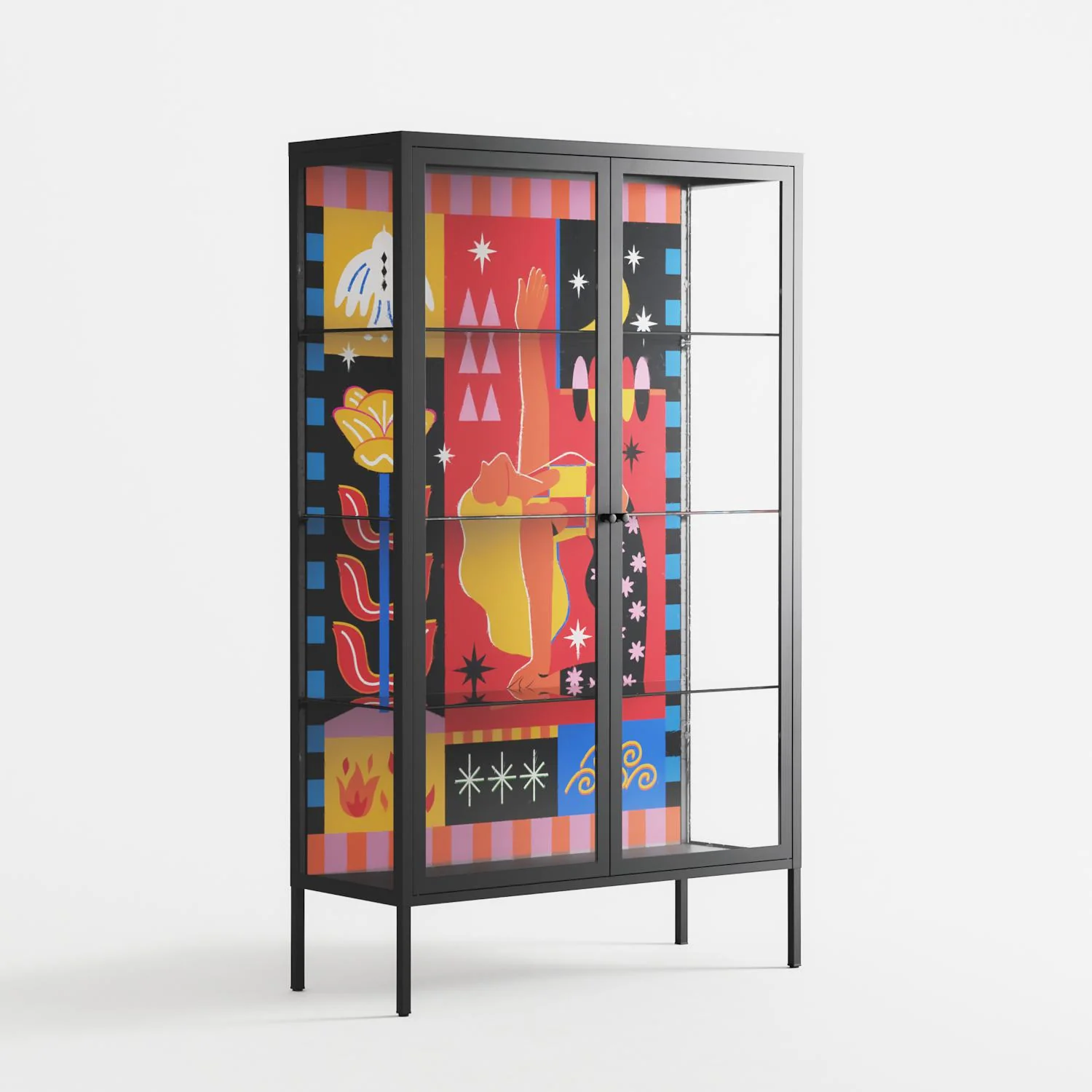 Rise - Cabinet - Heather Zhou - Antracite - Clear glass - Image 4