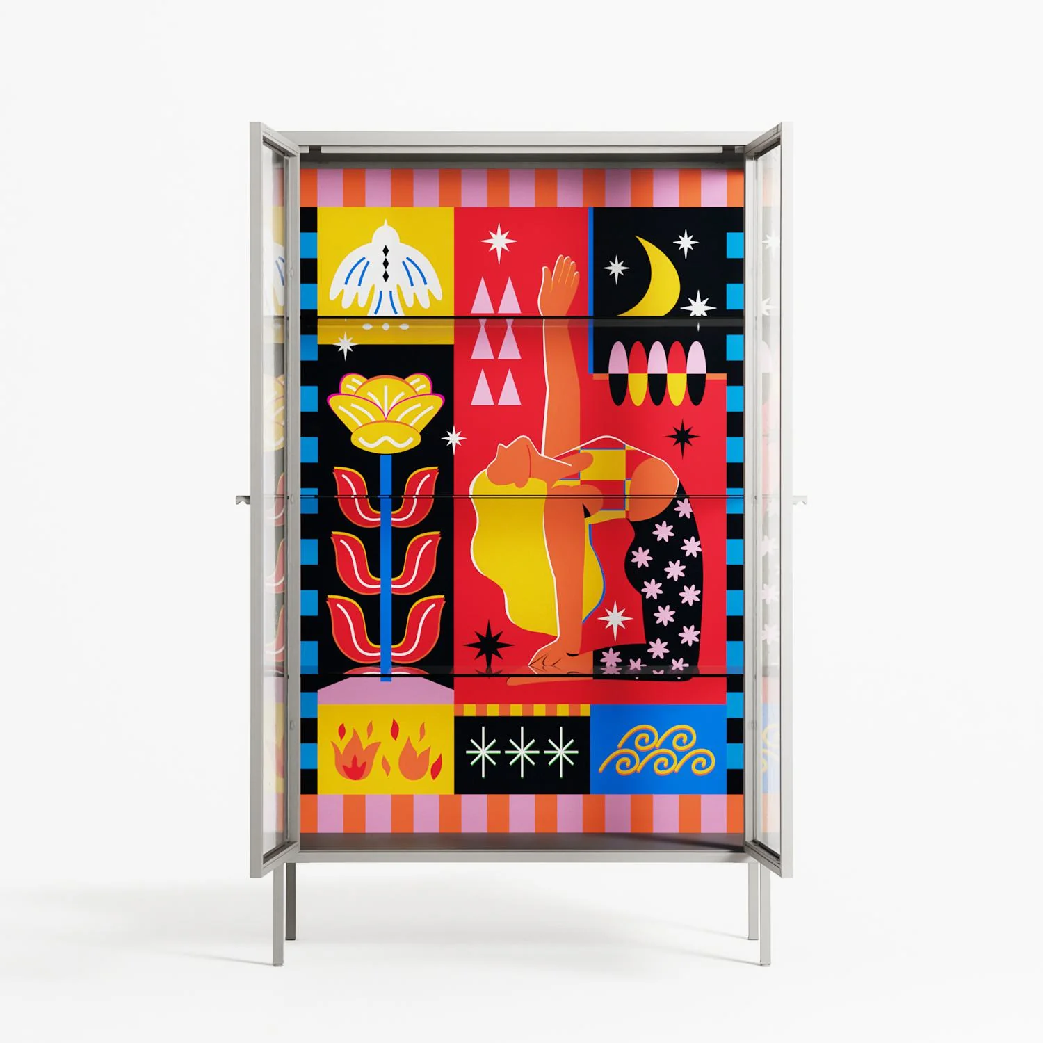 Rise - Cabinet - Heather Zhou - Chalk - Clear glass - Image 3