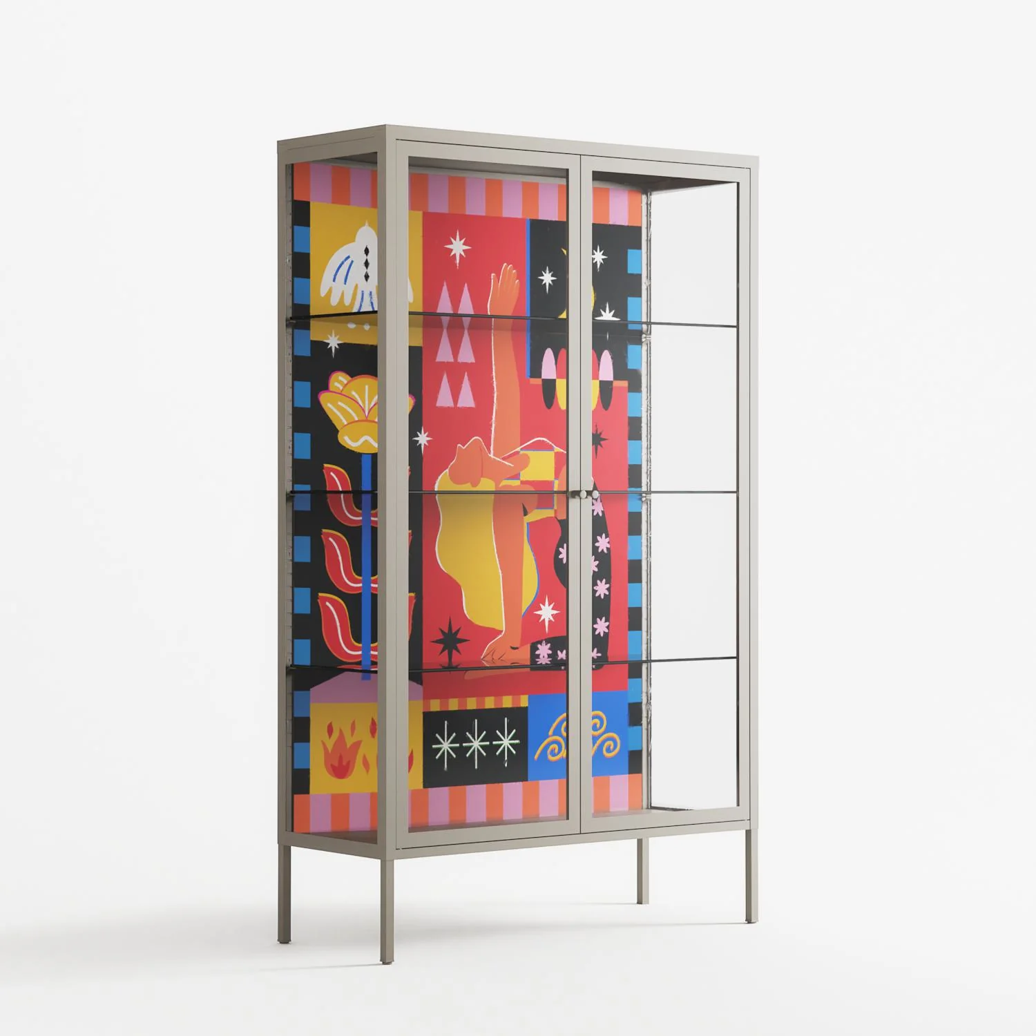 Rise - Cabinet - Heather Zhou - Pebble - Clear glass - Image 4