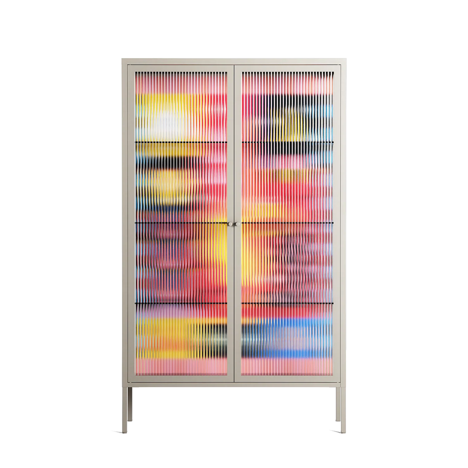 Rise - Cabinet - Heather Zhou - Pebble - Reeded glass