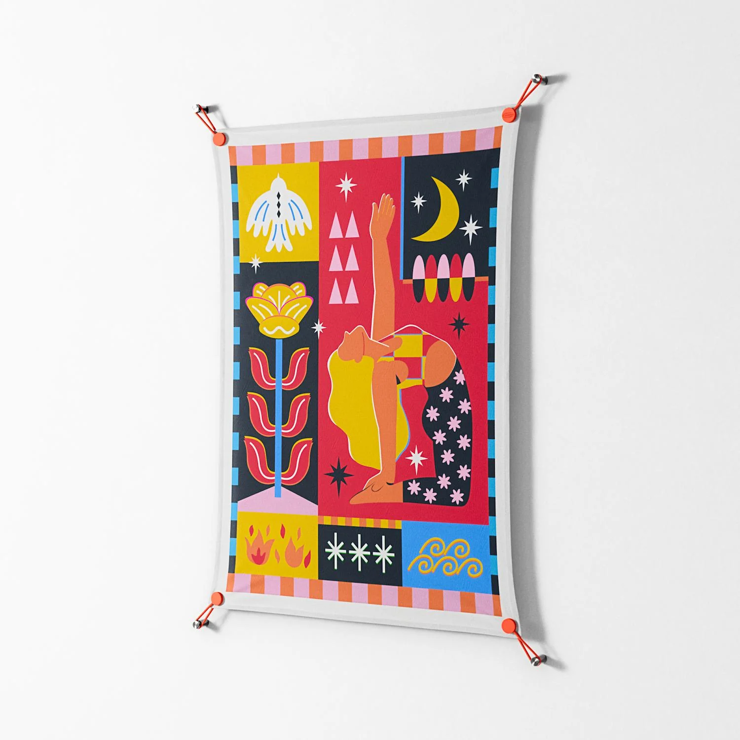 Rise - Work On Wall - Heather Zhou - Orange - 70 x 100 cm - Image 2