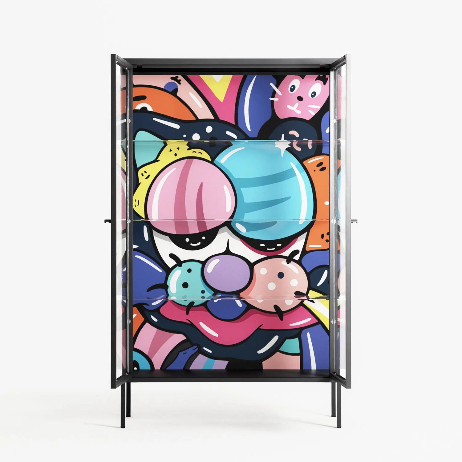 Sansone - Cabinet - Maddalena Fanfani - Antracite - Clear glass - Image 3