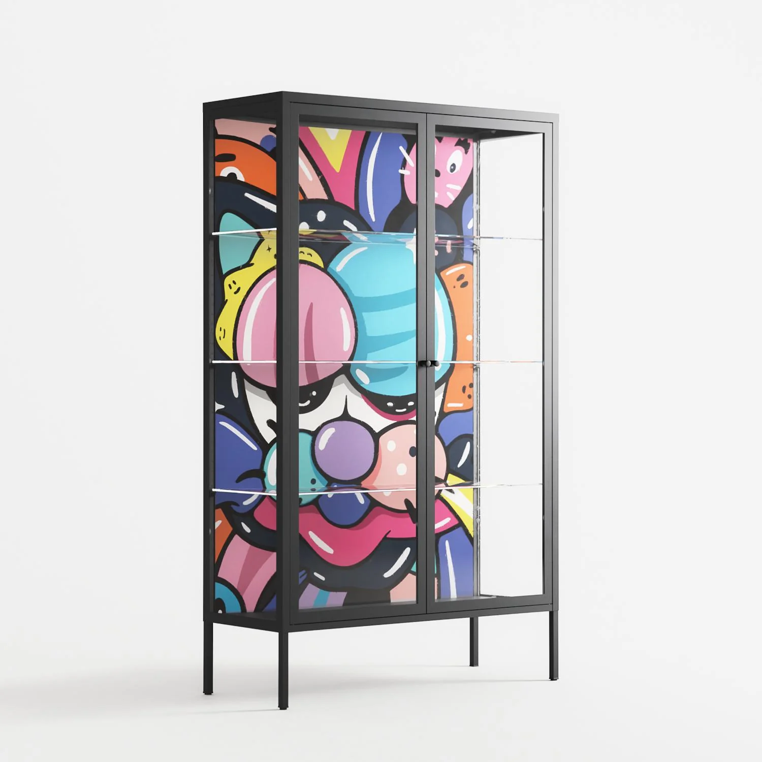 Sansone - Cabinet - Maddalena Fanfani - Antracite - Clear glass - Image 4