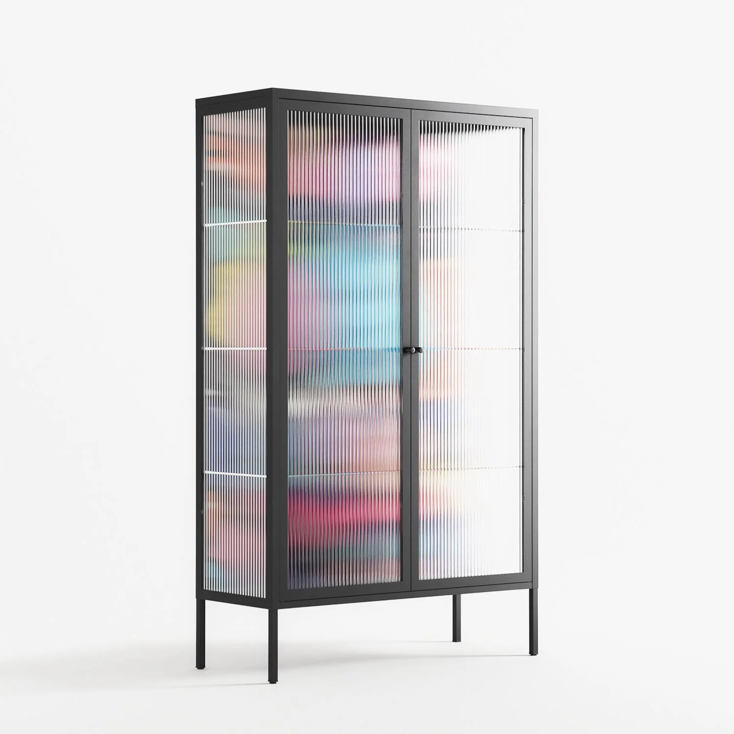 Sansone - Cabinet - Maddalena Fanfani - Antracite - Reeded glass - Image 4