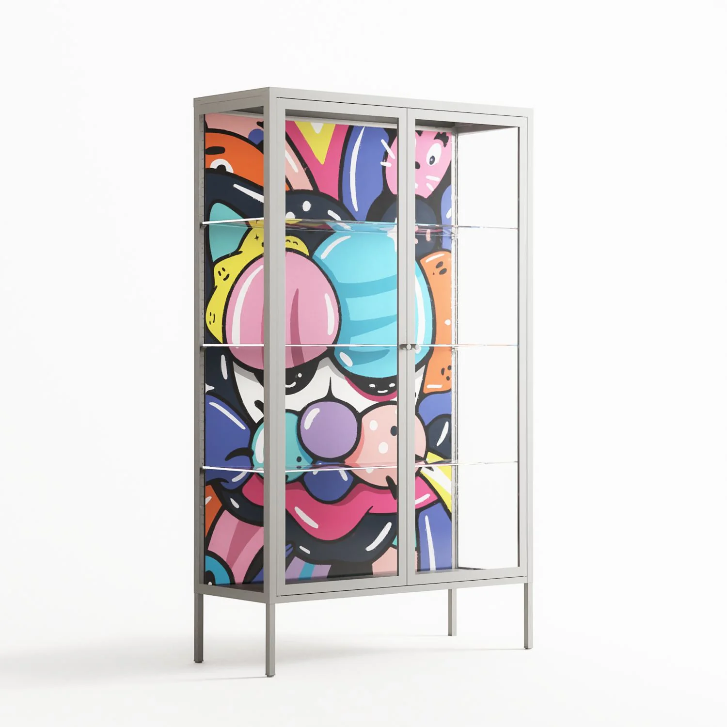 Sansone - Cabinet - Maddalena Fanfani - Chalk - Clear glass - Image 4