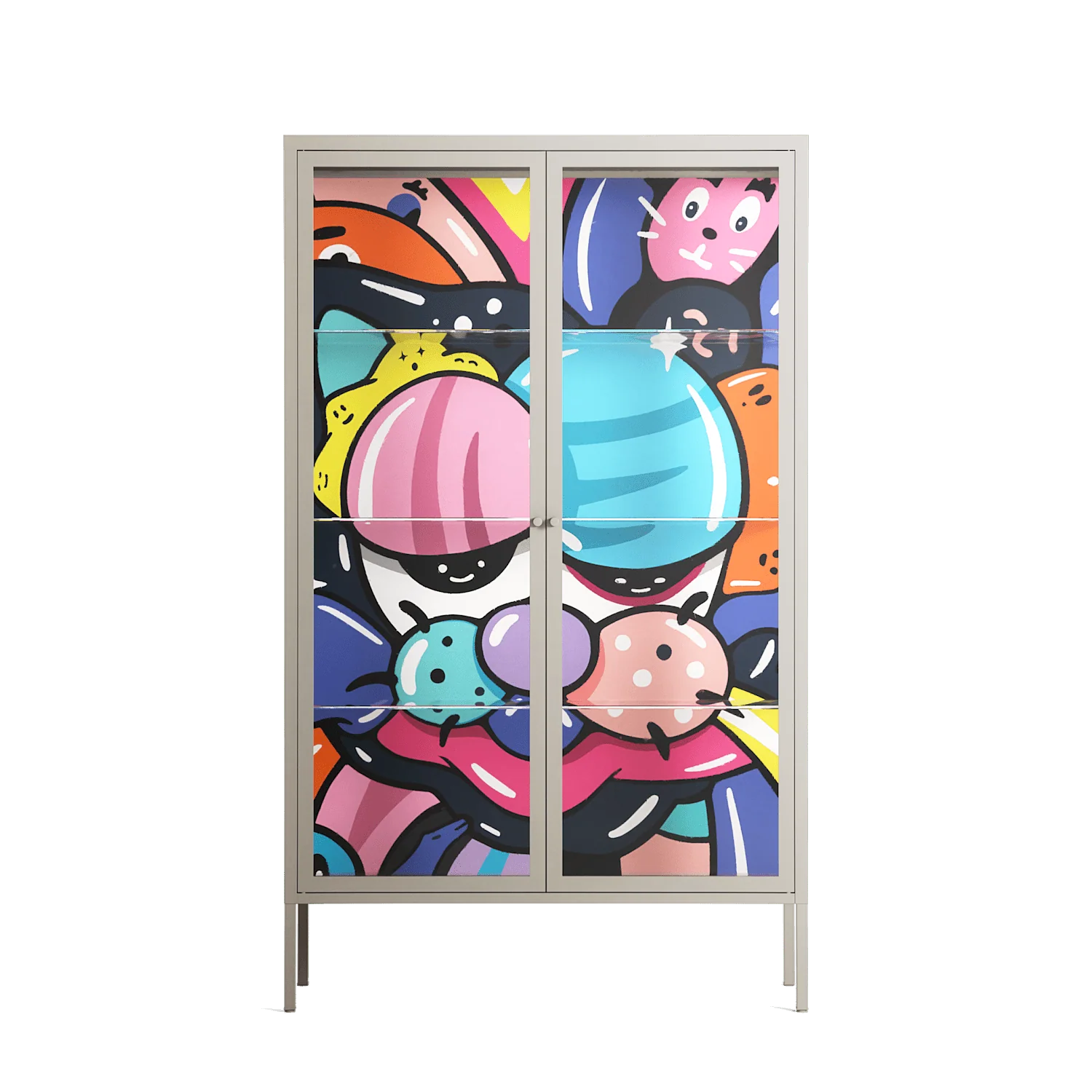 Sansone - Cabinet - Maddalena Fanfani - Pebble - Clear glass