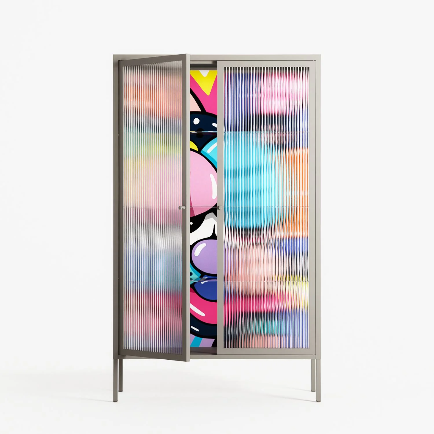 Sansone - Cabinet - Maddalena Fanfani - Pebble - Reeded glass - Image 2