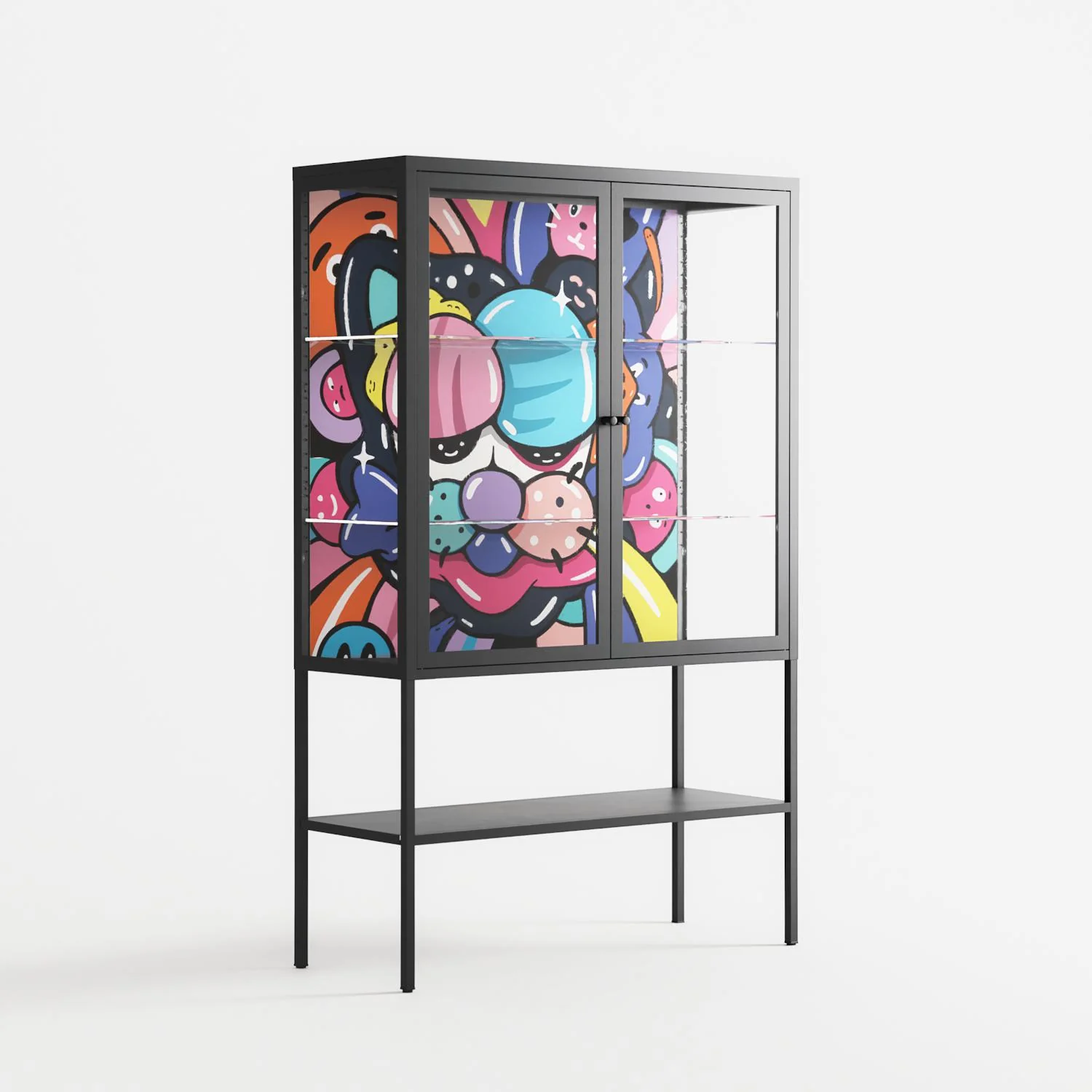 Sansone - Loft Cabinet - Maddalena Fanfani - Antracite - Clear glass - Image 4