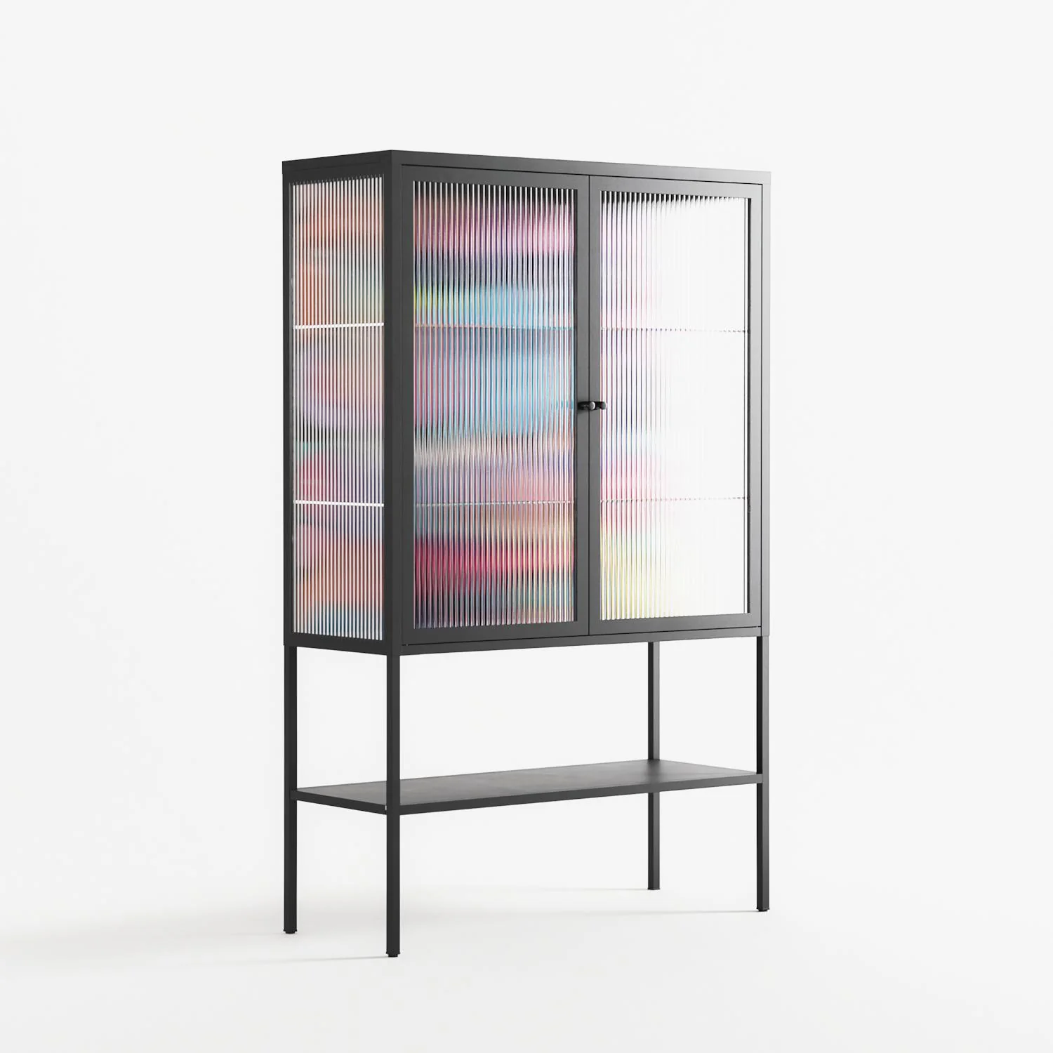 Sansone - Loft Cabinet - Maddalena Fanfani - Antracite - Reeded glass - Image 4