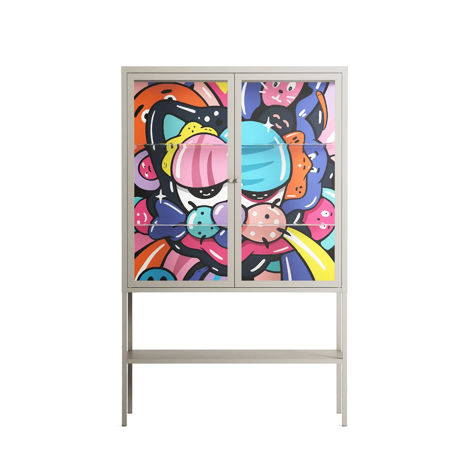 Sansone - Loft Cabinet - Maddalena Fanfani - Pebble - Clear glass