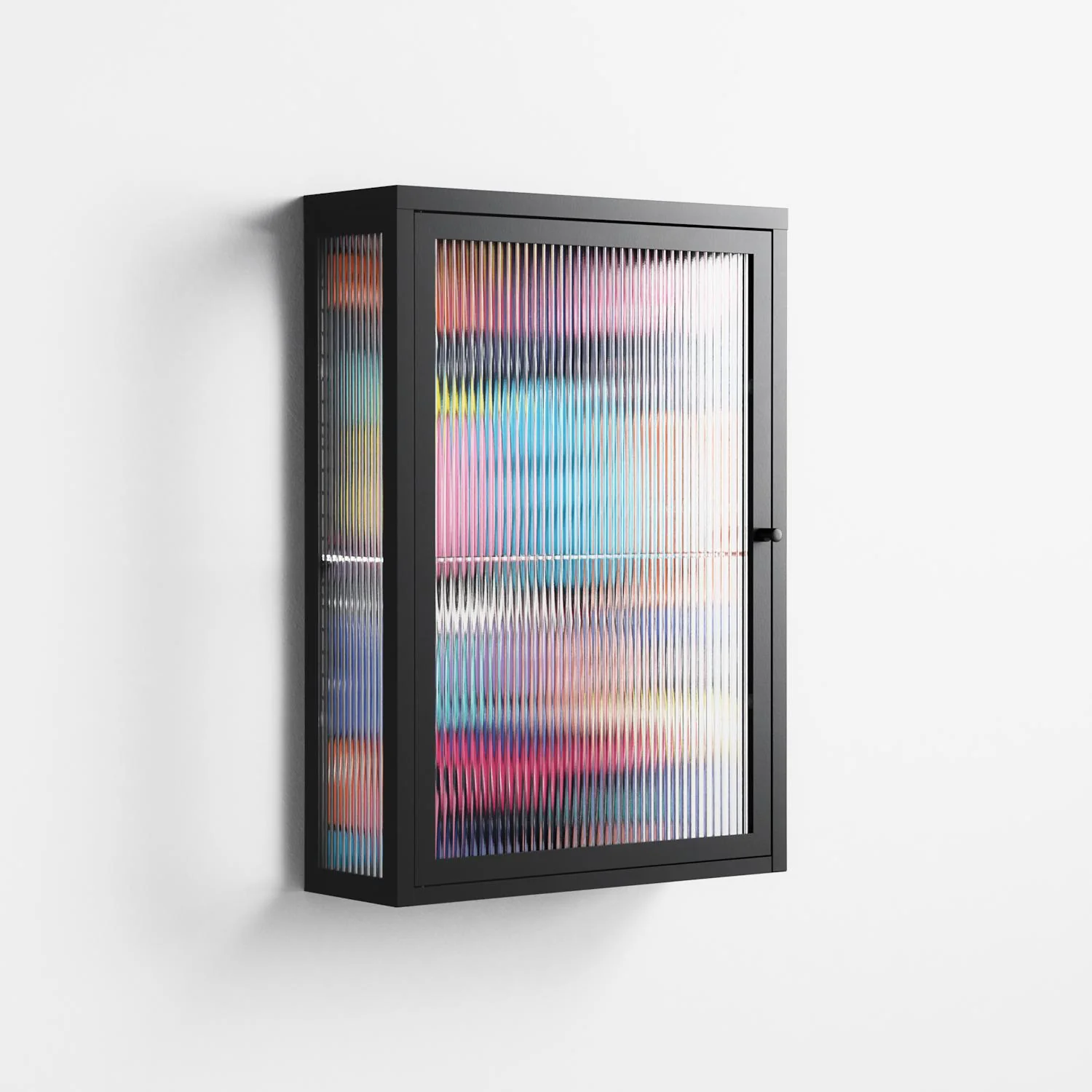 Sansone - Wall Cabinet - Maddalena Fanfani - Antracite - Reeded glass - Image 4