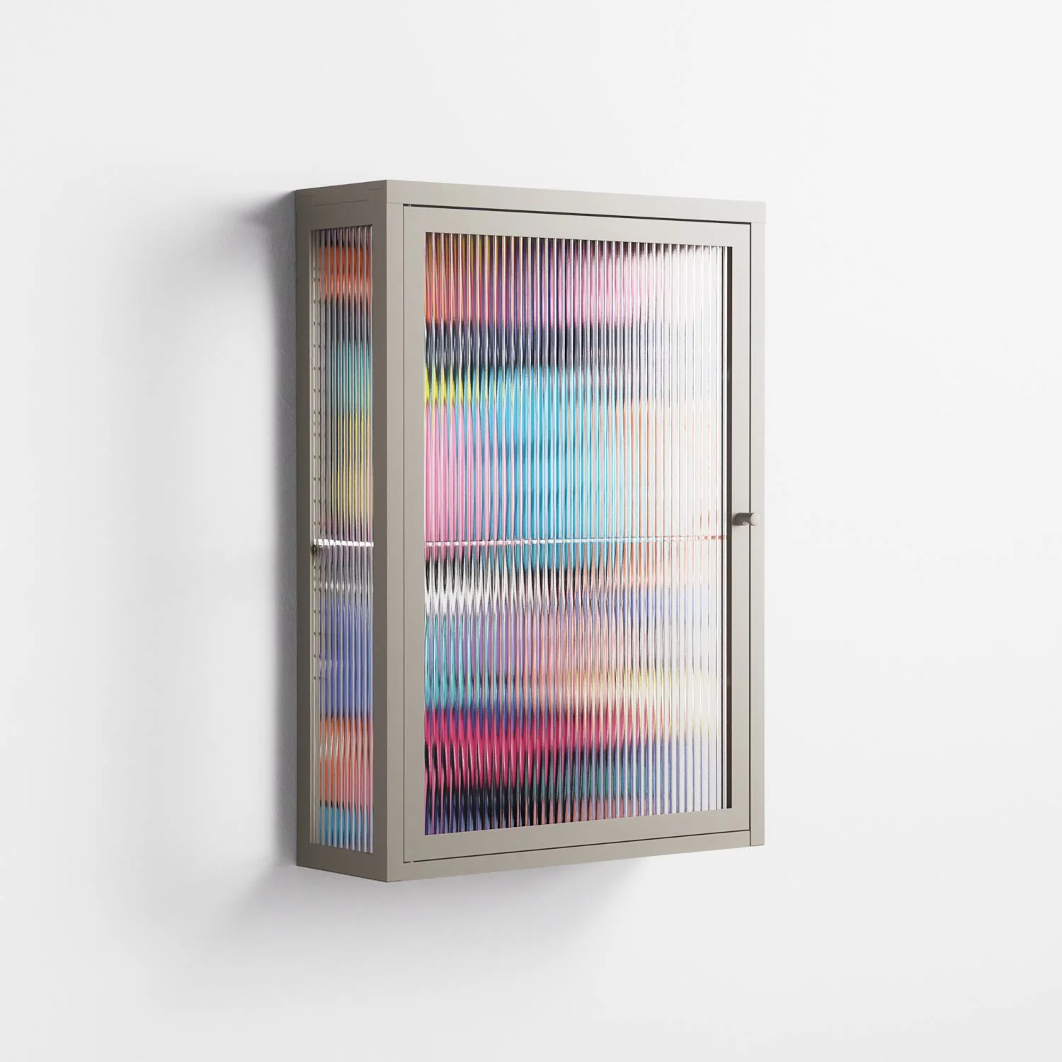 Sansone - Wall Cabinet - Maddalena Fanfani - Pebble - Reeded glass - Image 4