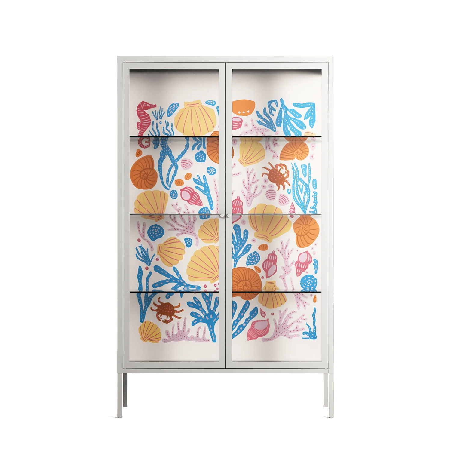 Sea Critters - Cabinet - Katie O’Shea - Chalk - Clear glass