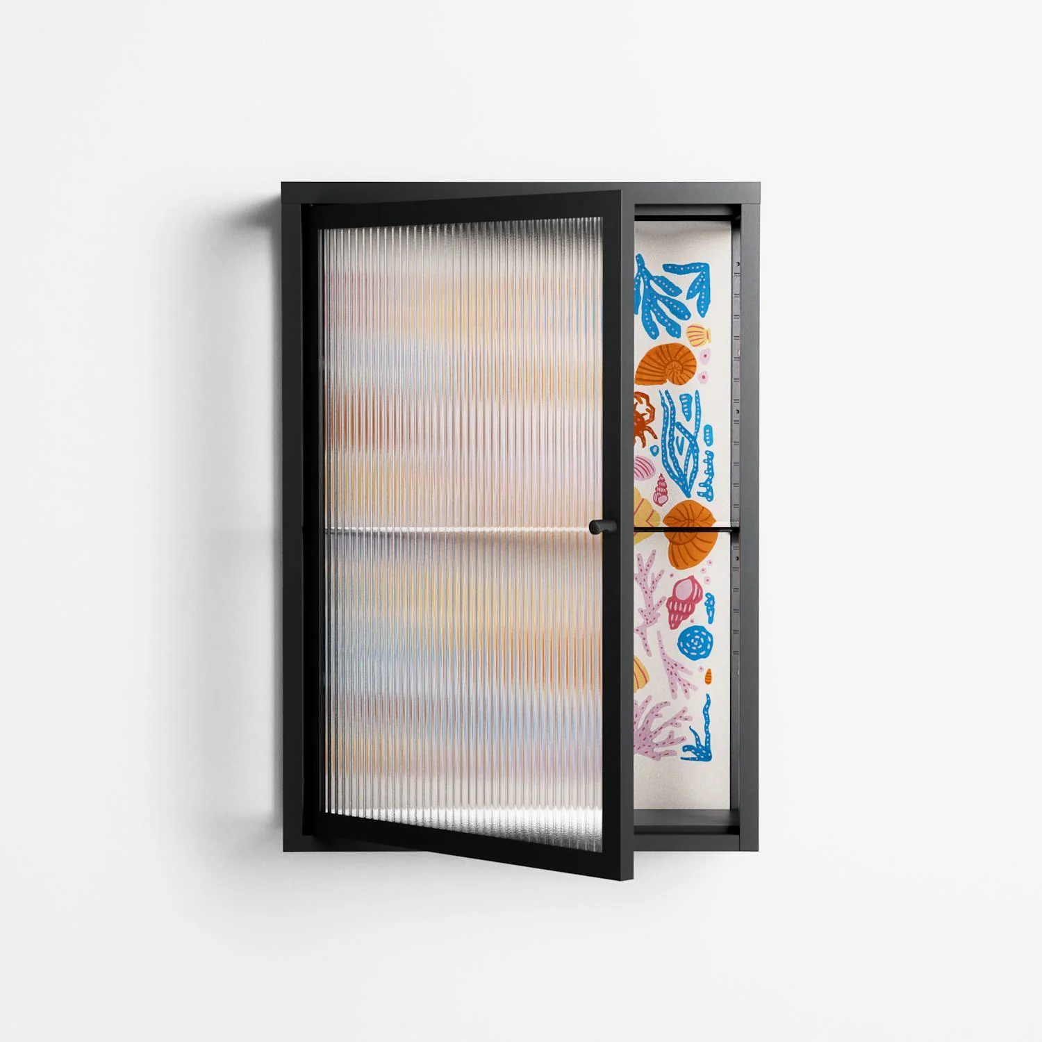Sea Critters - Wall Cabinet - Katie O’Shea - Antracite - Reeded glass - Image 2