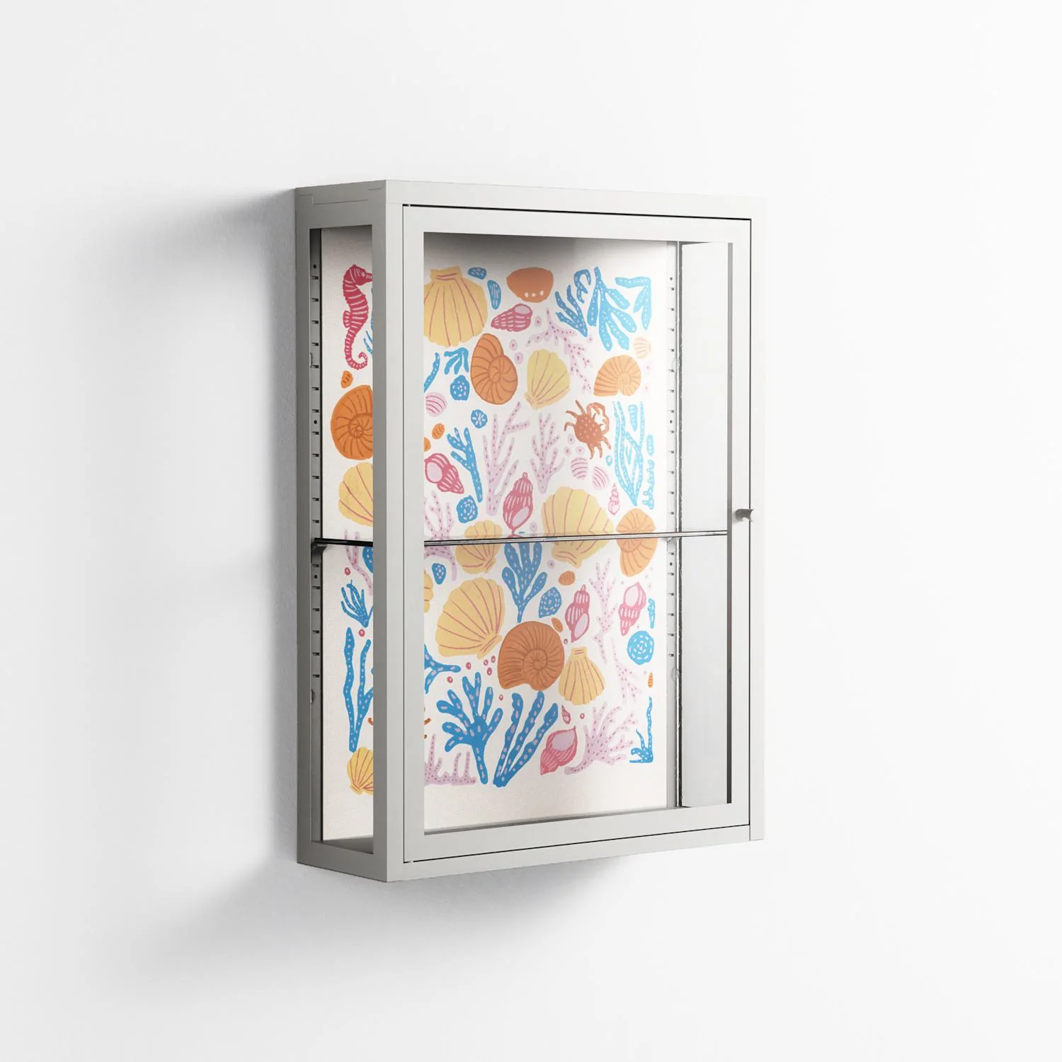 Sea Critters - Wall Cabinet - Katie O’Shea - Chalk - Clear glass - Image 4