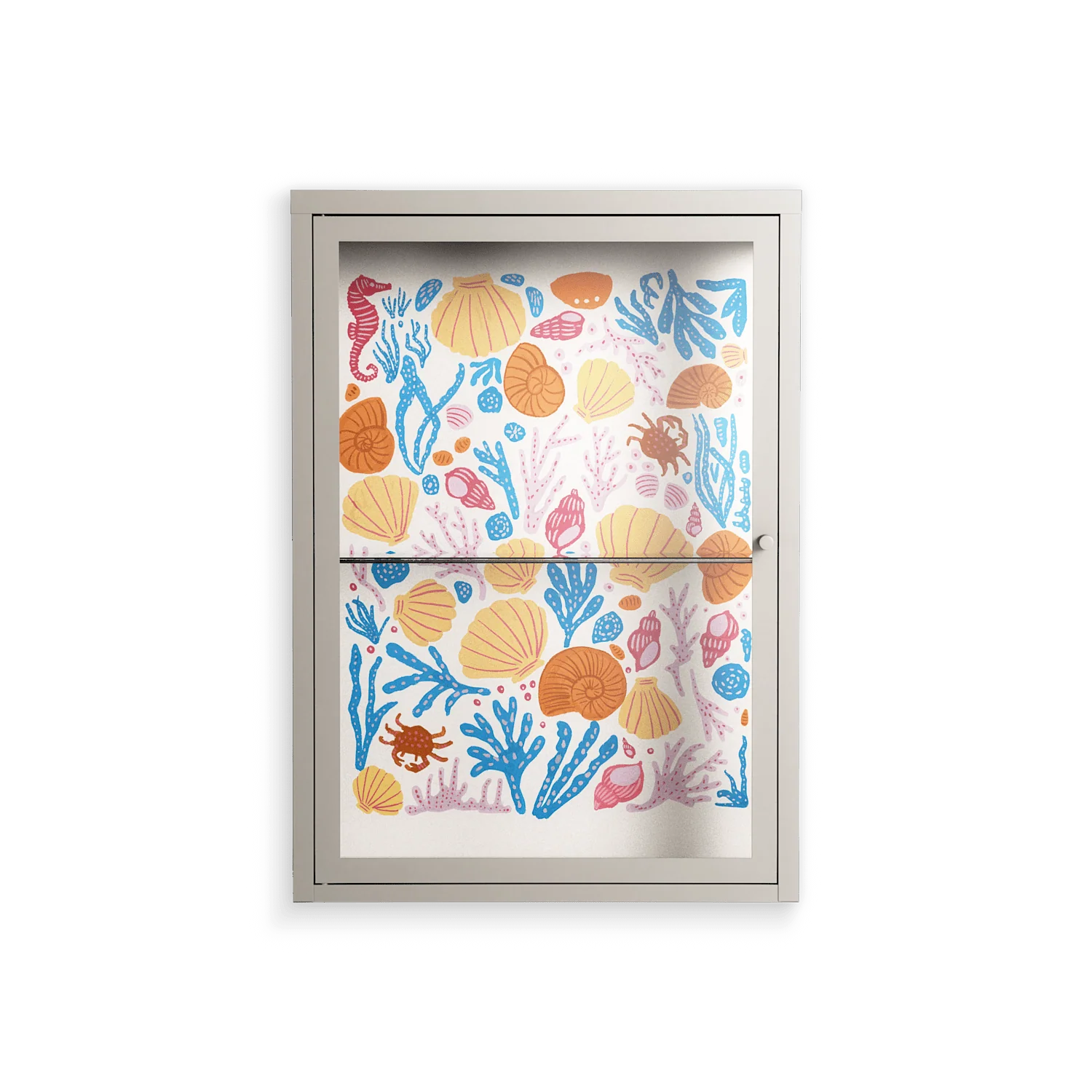 Sea Critters - Wall Cabinet - Katie O’Shea - Pebble - Clear glass