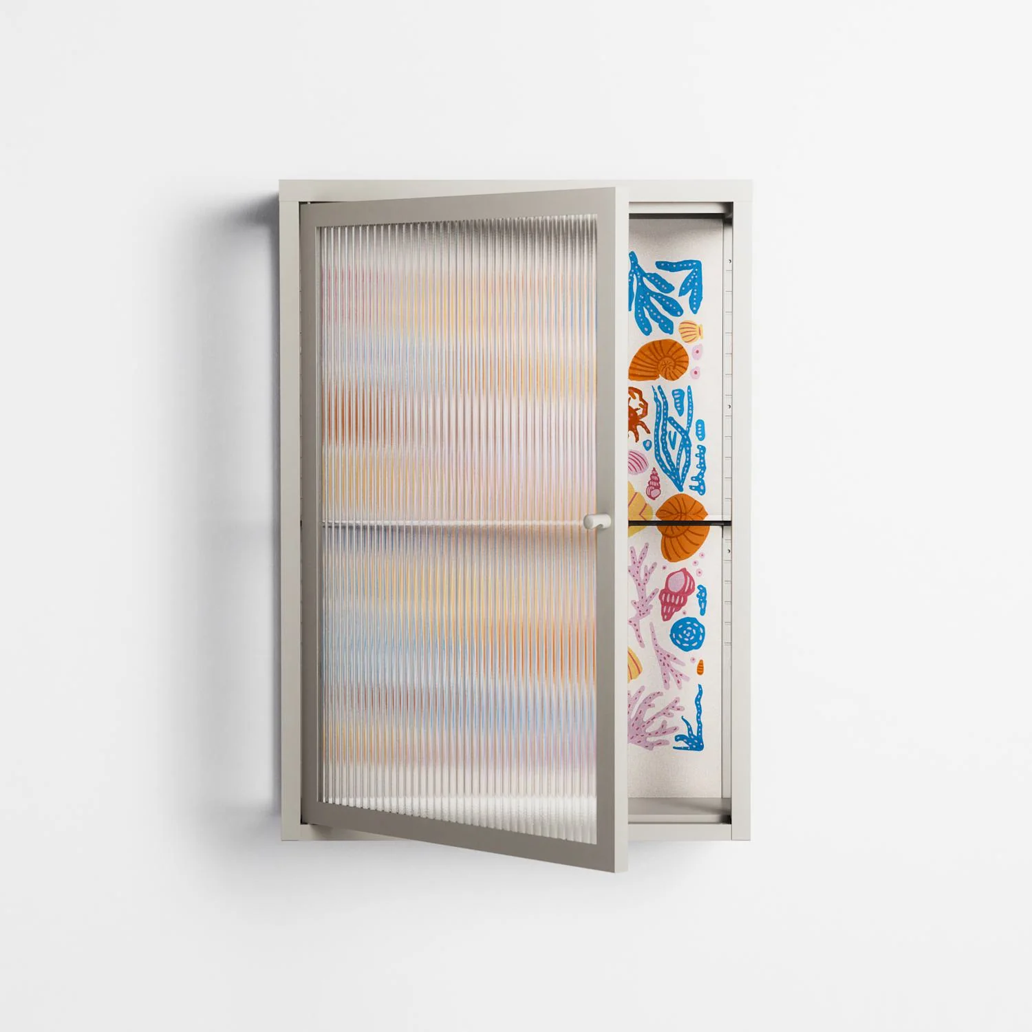 Sea Critters - Wall Cabinet - Katie O’Shea - Pebble - Reeded glass - Image 2