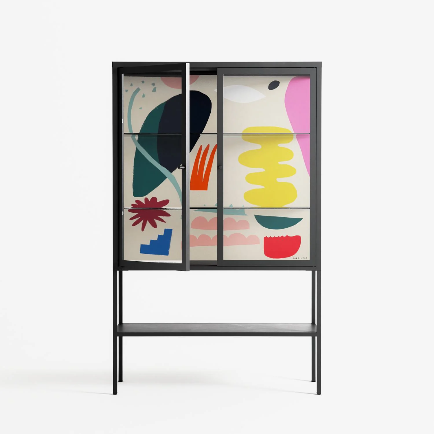 Sea Shapes - Loft Cabinet - Aley Wild - Antracite - Clear glass - Image 2