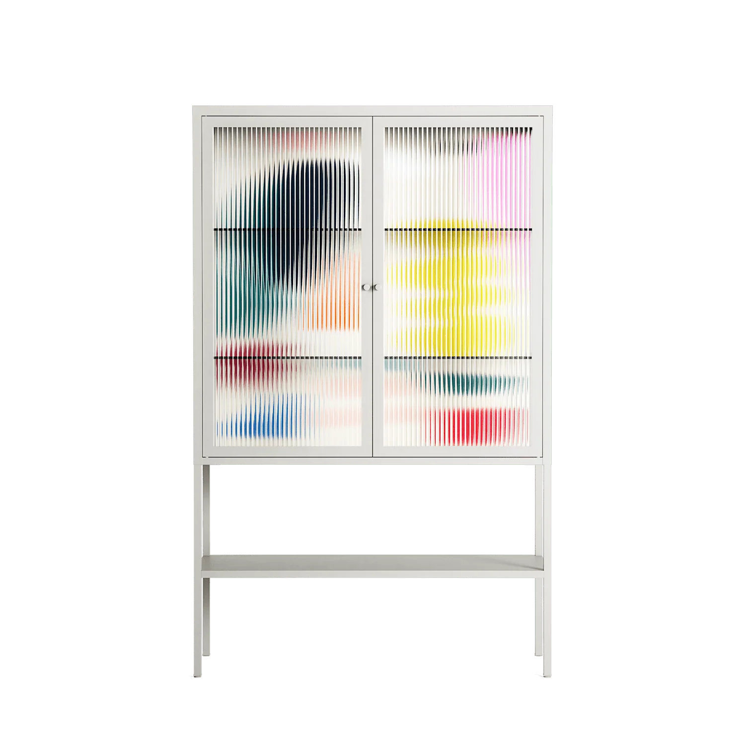 Sea Shapes - Loft Cabinet - Aley Wild - Chalk - Reeded glass