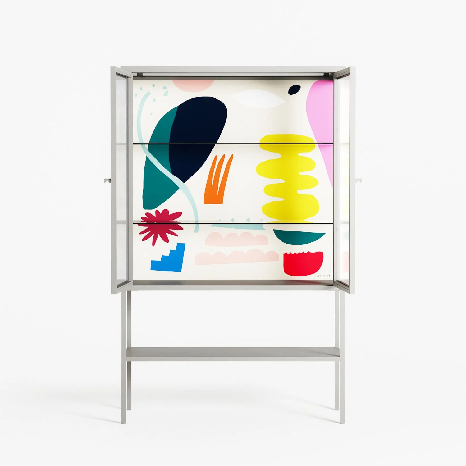 Sea Shapes - Loft Cabinet - Aley Wild - Chalk - Reeded glass - Image 3