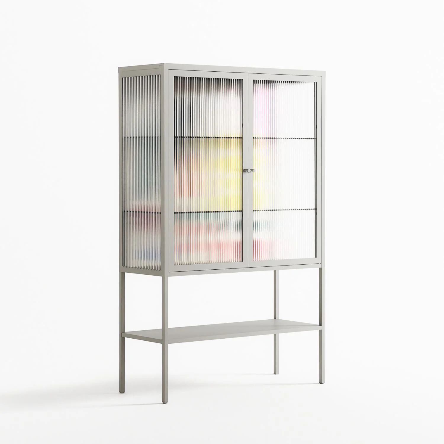 Sea Shapes - Loft Cabinet - Aley Wild - Chalk - Reeded glass - Image 4