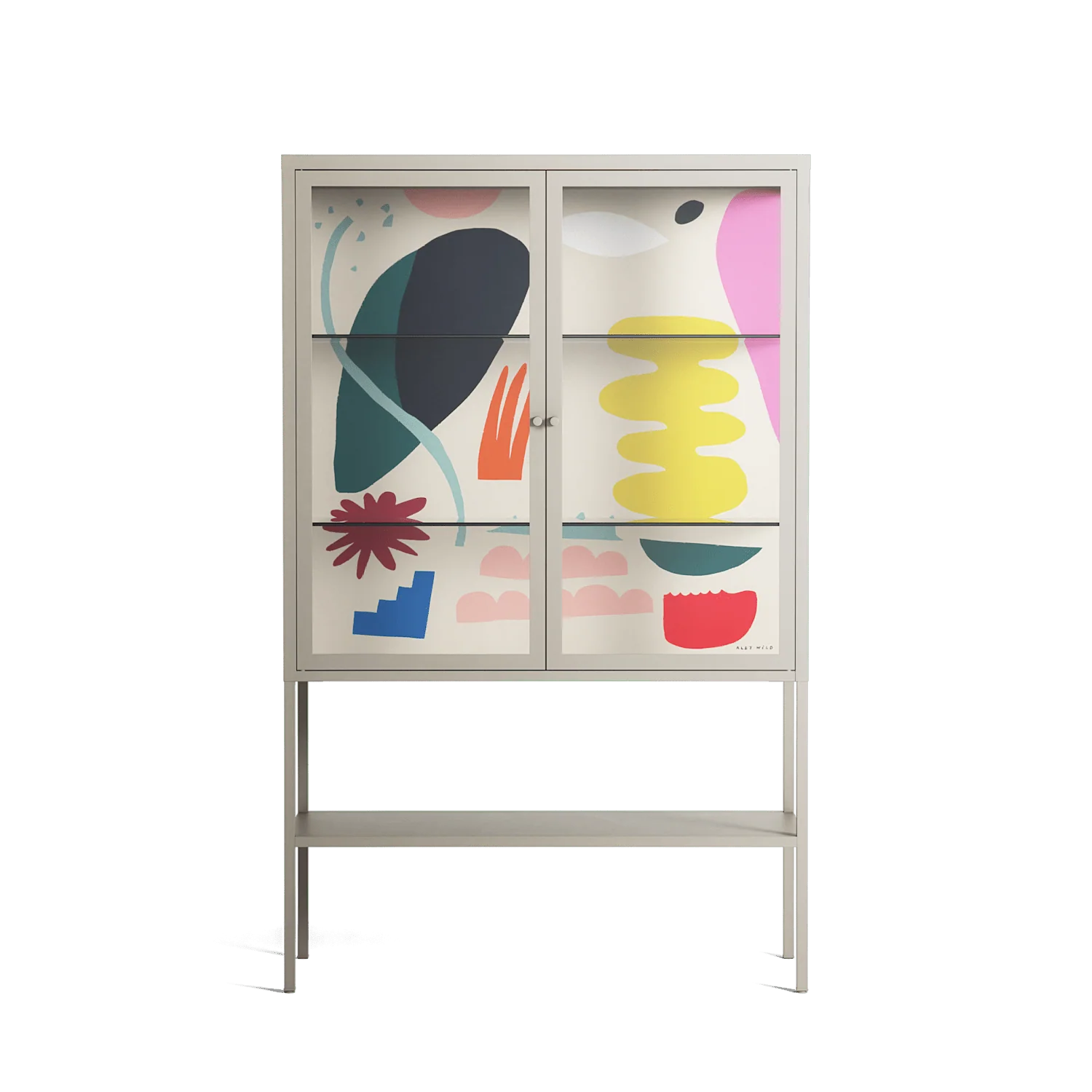 Sea Shapes - Loft Cabinet - Aley Wild - Pebble - Clear glass