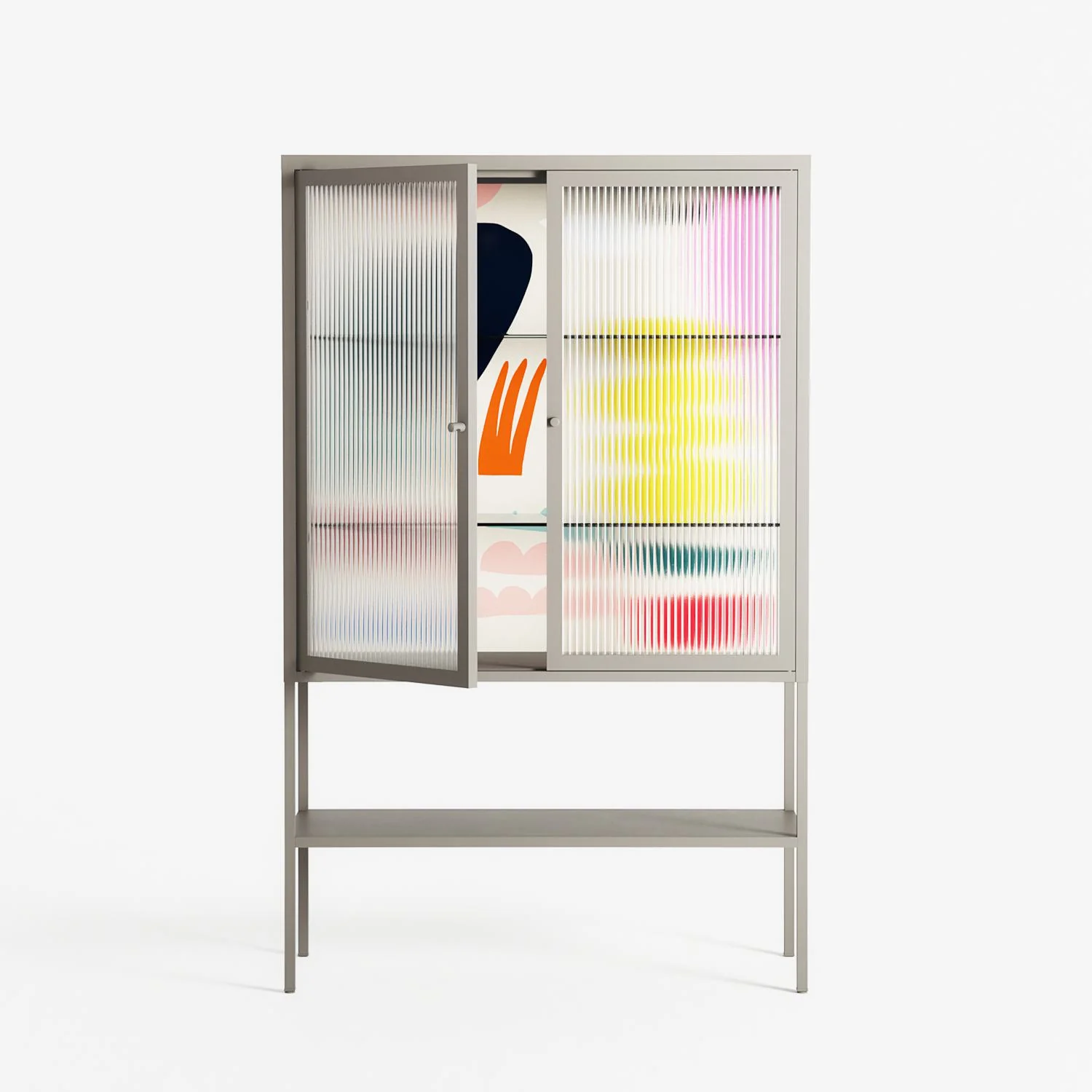 Sea Shapes - Loft Cabinet - Aley Wild - Pebble - Reeded glass - Image 2