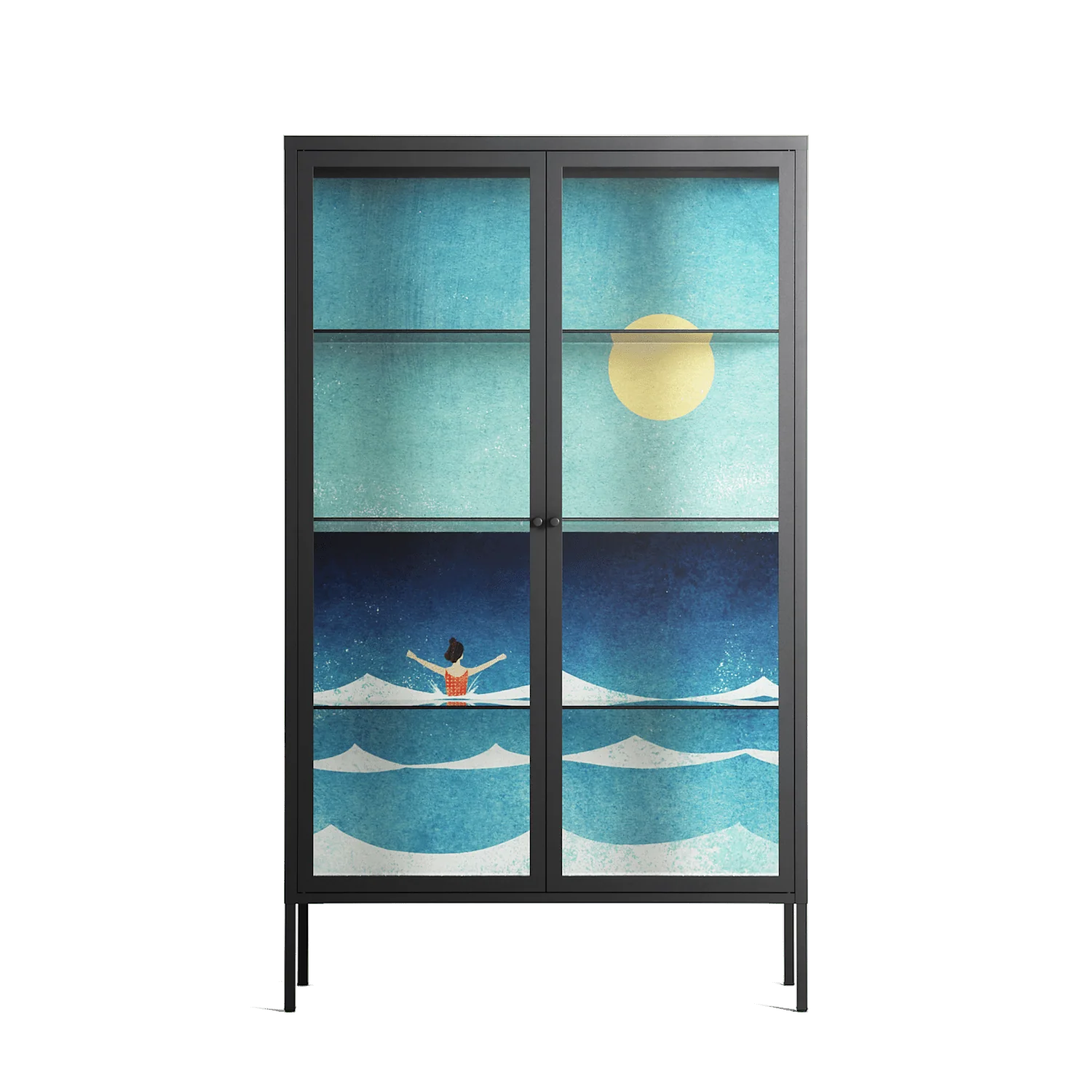Sea Swim - Cabinet - Henry Rivers - Antracite - Clear glass